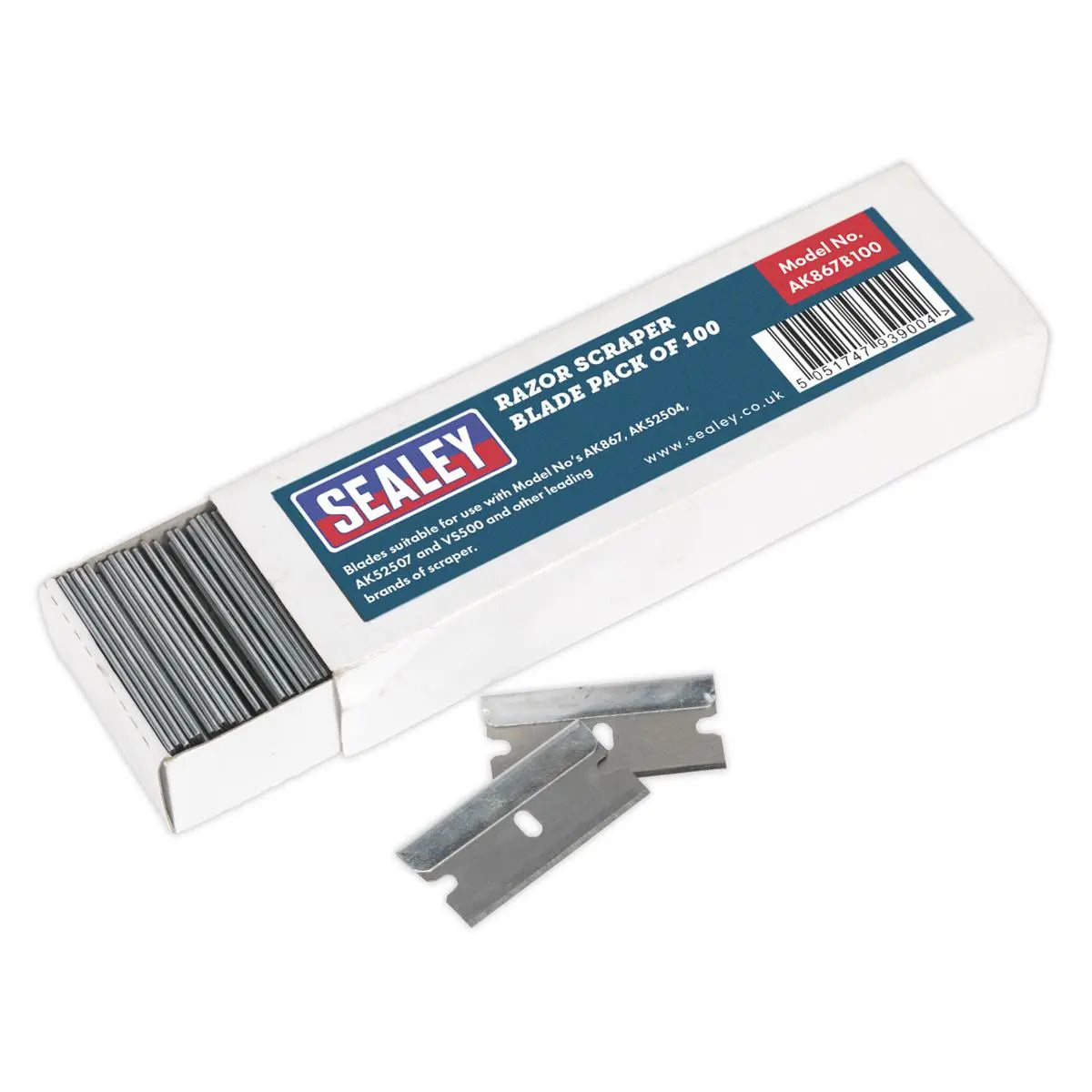 Sealey Razor Scraper Blade Pack of 100 
