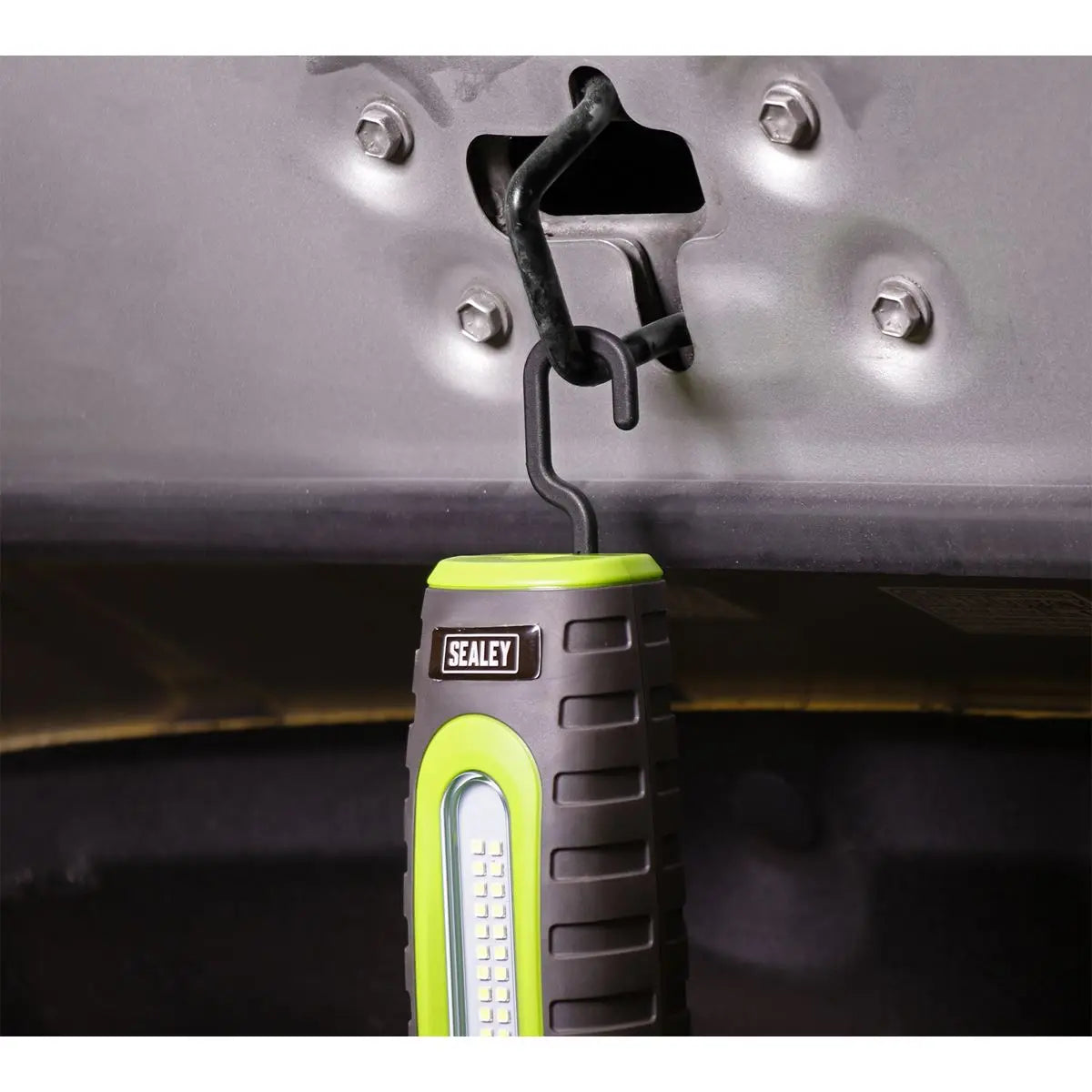 Sealey Rechargeable 360° Inspection Lamp 24 SMD LED + 3W LED Green 1000 Lumens  White Rose Tools