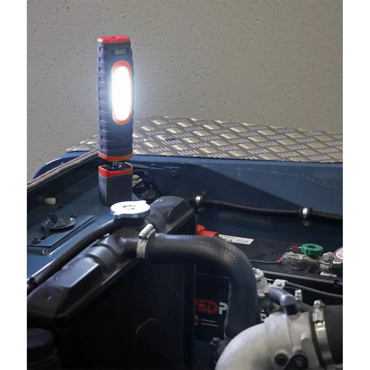 Sealey Rechargeable 360° Inspection Lamp 24 SMD LED + 3W LED Red 1000 Lumens 