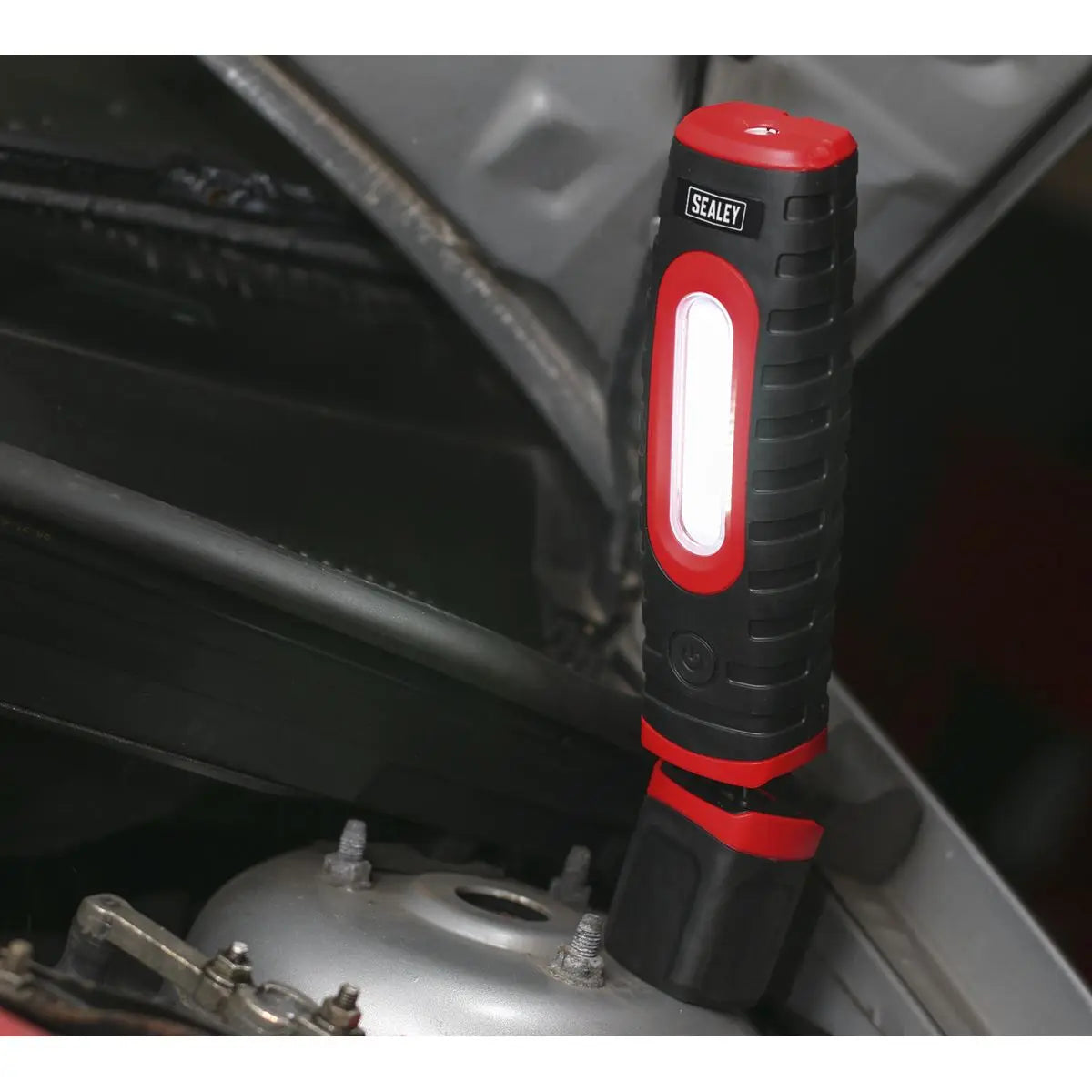 Sealey Rechargeable 360° Inspection Light 10W & 3W SMD LED Black 2 x Lithium-ion 