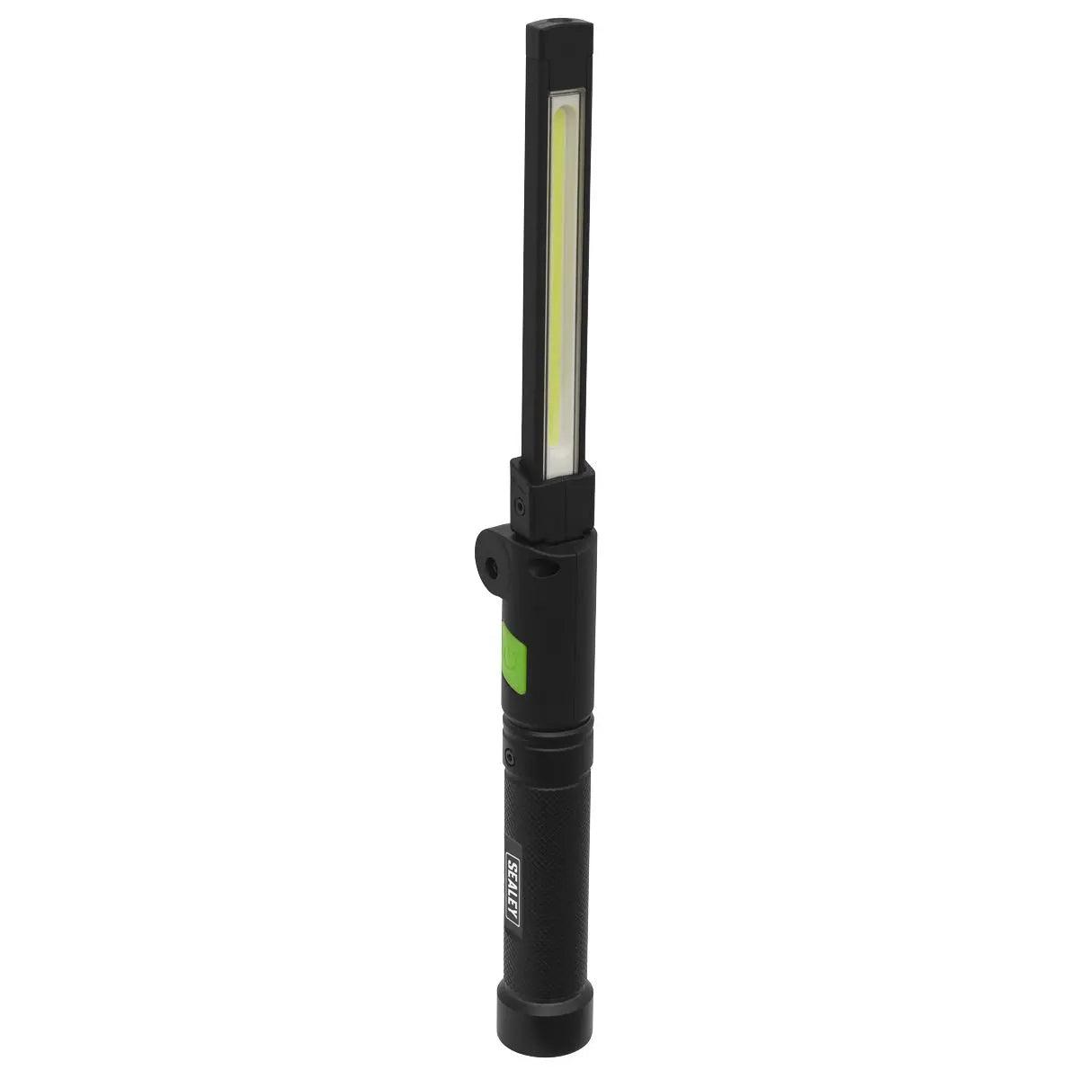 Sealey Rechargeable Aluminium Folding Pocket Light 2 COB & 1 SMD LED 