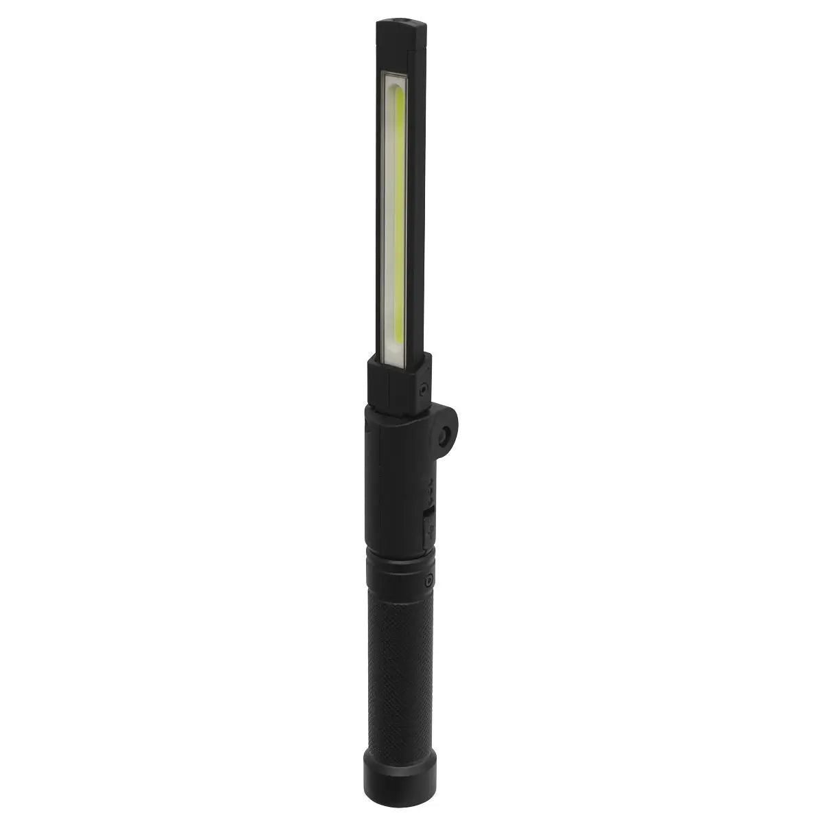 Sealey Rechargeable Aluminium Folding Pocket Light 2 COB & 1 SMD LED 
