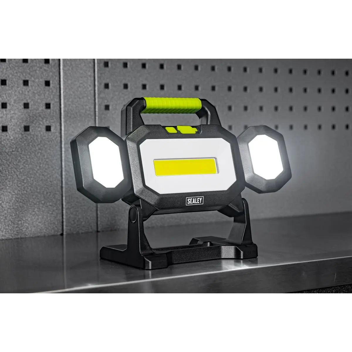 Sealey Rechargeable Flexible Floodlight 31W & 26W COB LED  White Rose Tools