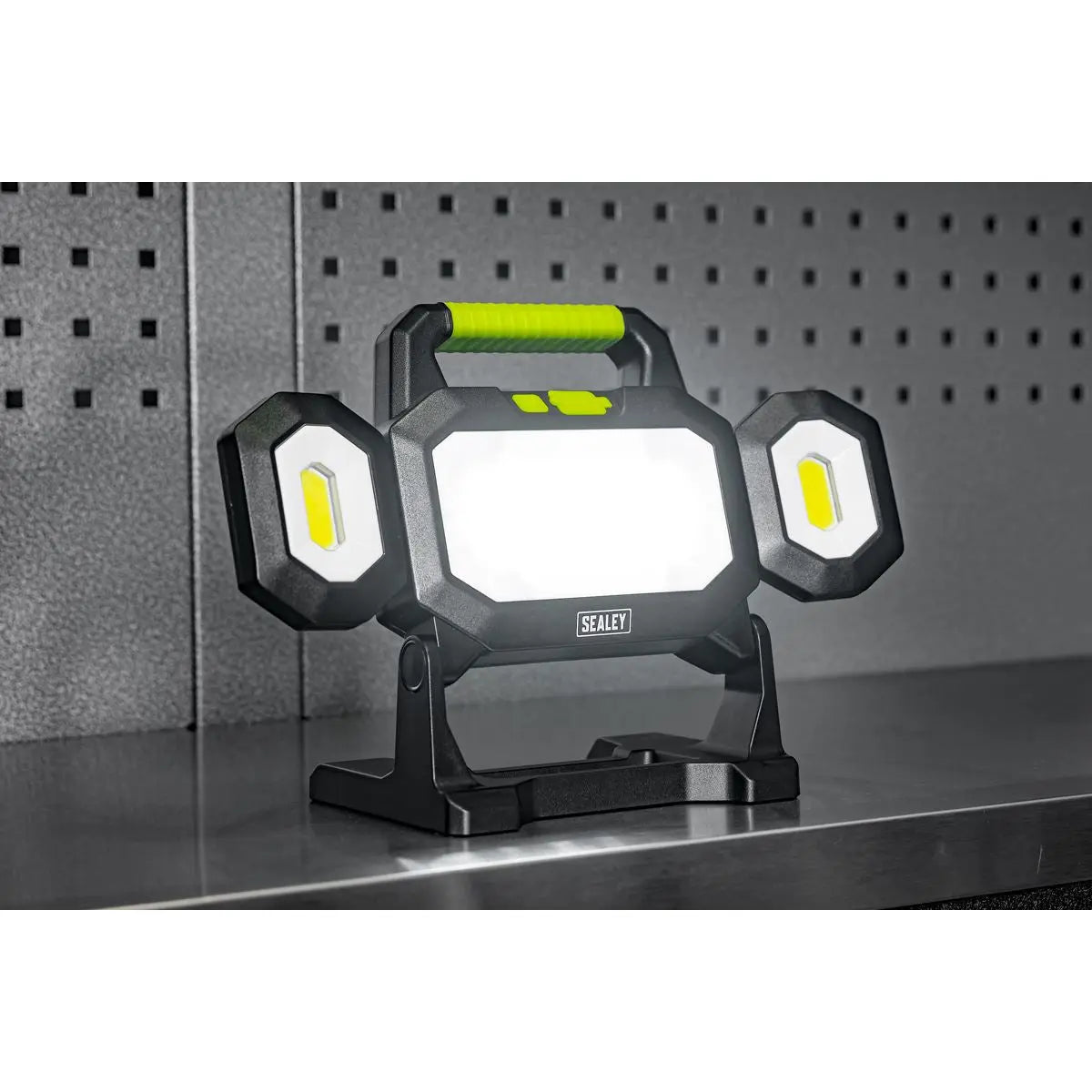 Sealey Rechargeable Flexible Floodlight 31W & 26W COB LED  White Rose Tools