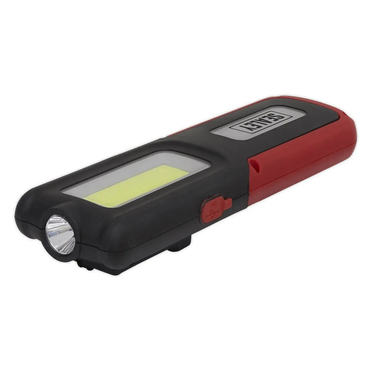 Sealey Rechargeable Inspection Light 5W COB & 3W SMD LED with Power Bank - Red 
