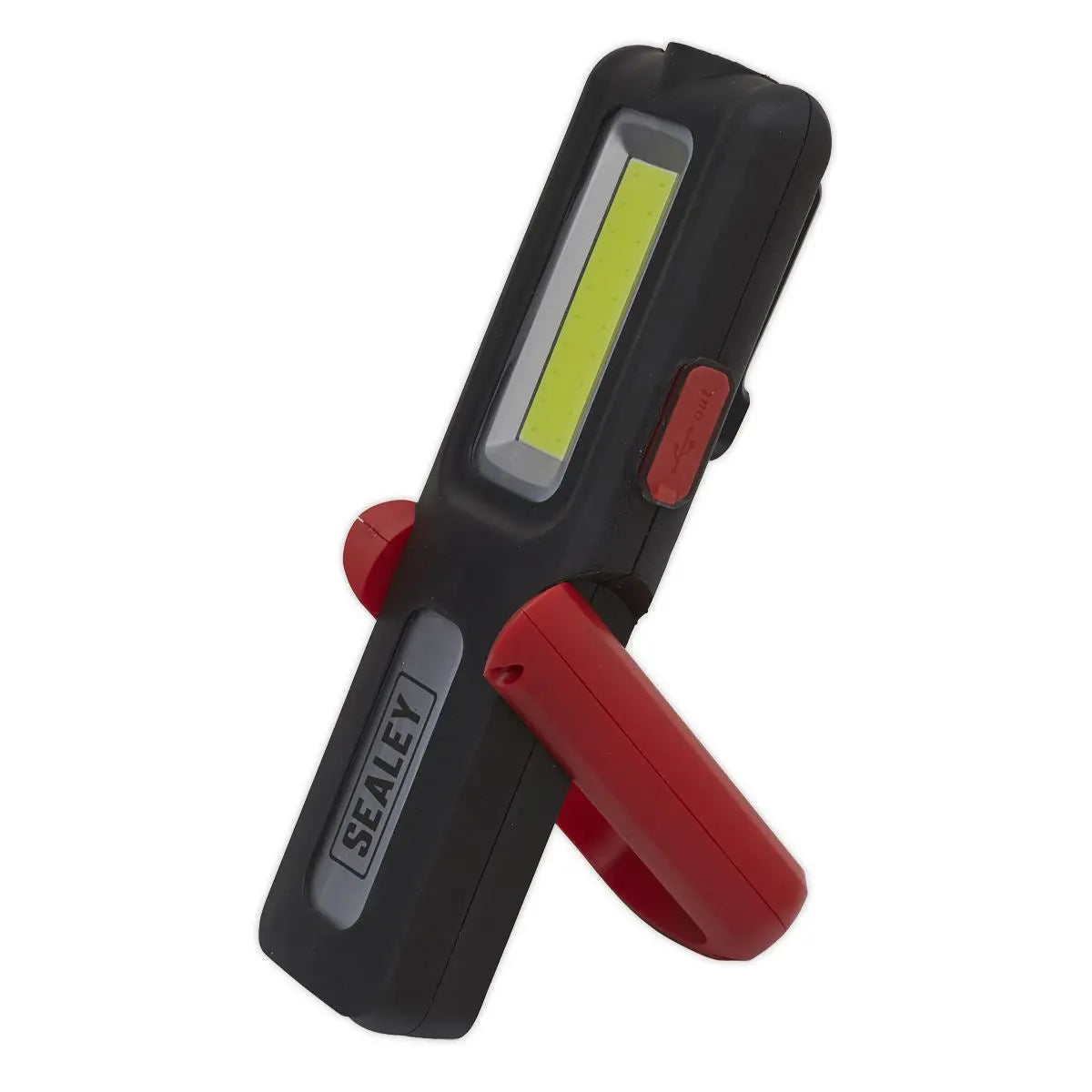 Sealey Rechargeable Inspection Light 5W COB & 3W SMD LED with Power Bank - Red 