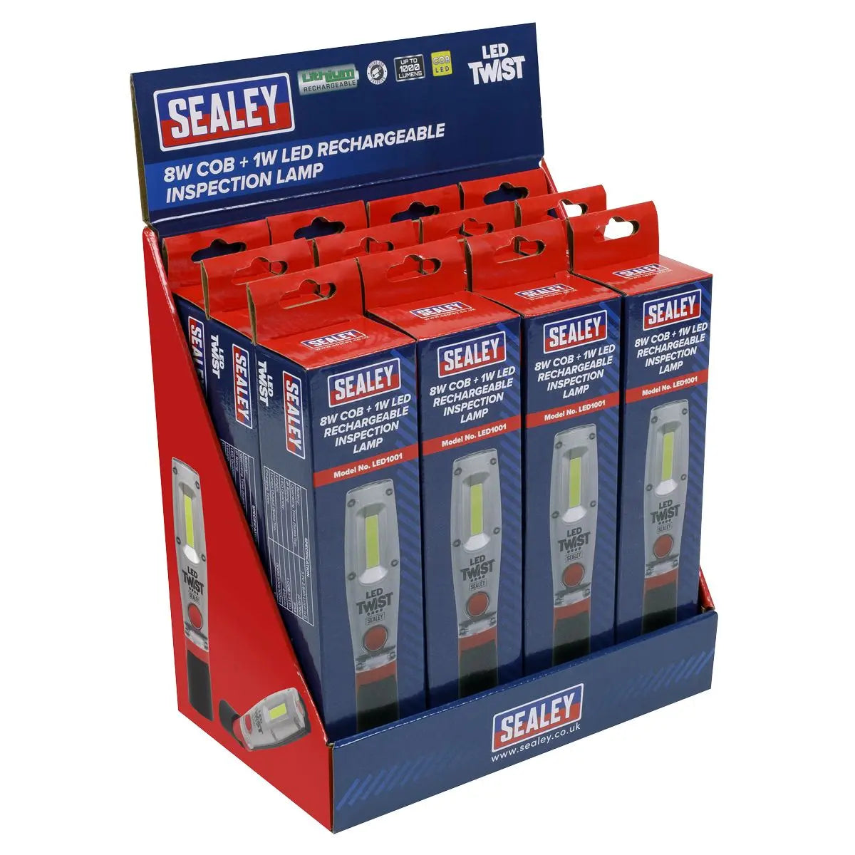 Sealey Rechargeable Inspection Light 8W LED - Display Box of 12 