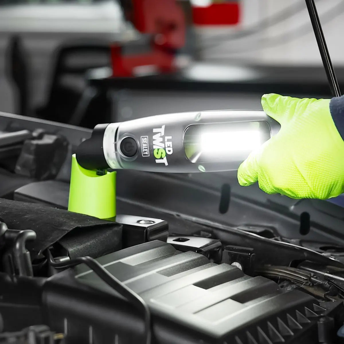 Sealey Rechargeable LED Twist® Inspection Light 20W COB + 3W SMD, 3000lm, Magnetic Base & Power Bank  White Rose Tools