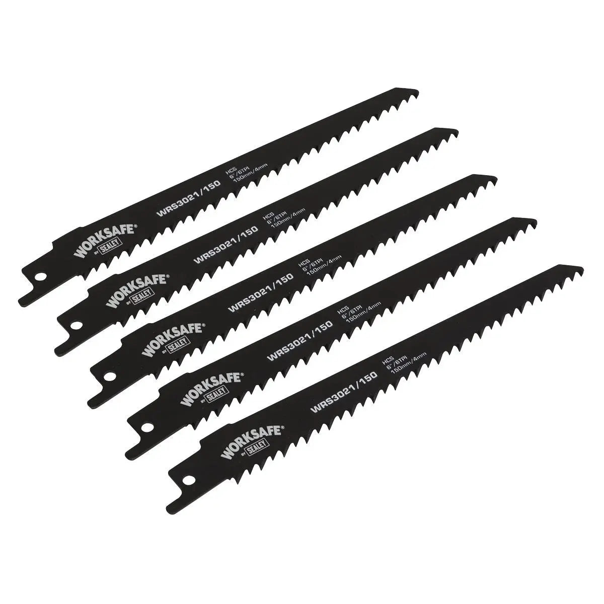 Sealey Reciprocating Saw Blade 150mm 6tpi - Pack of 5 