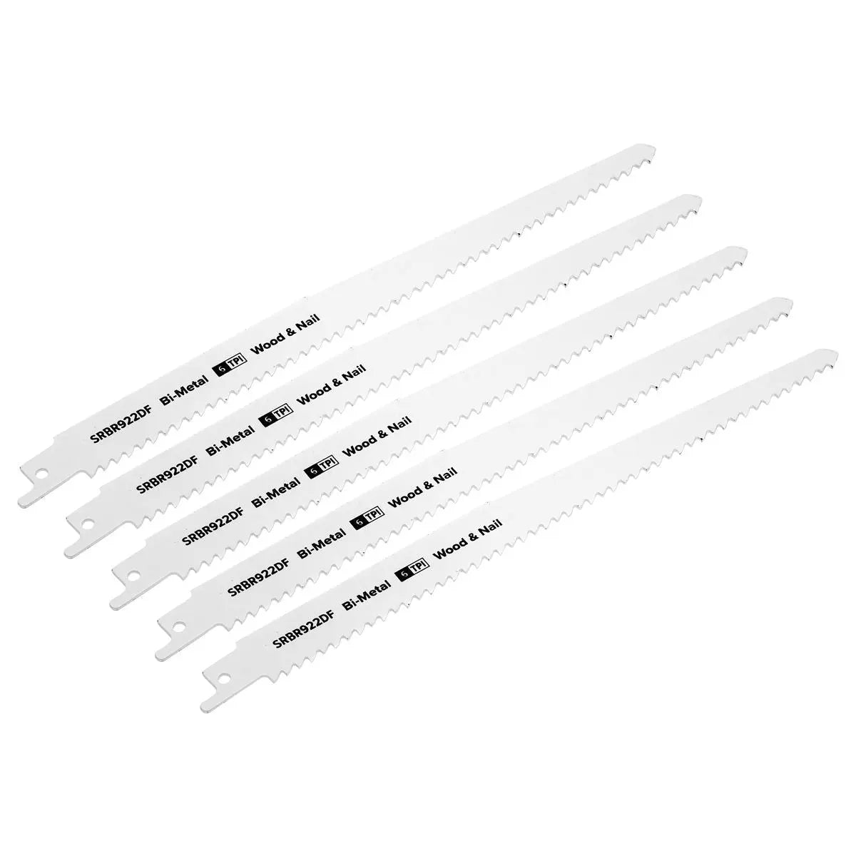 Sealey Reciprocating Saw Blade Wood & Nail 230mm 6tpi - Pack of 5 