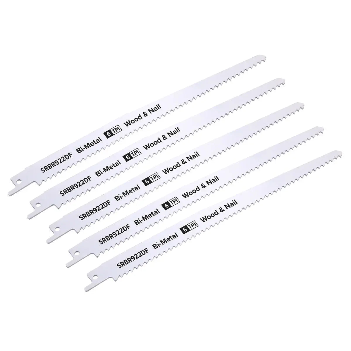 Sealey Reciprocating Saw Blade Wood & Nail 230mm 6tpi - Pack of 5 