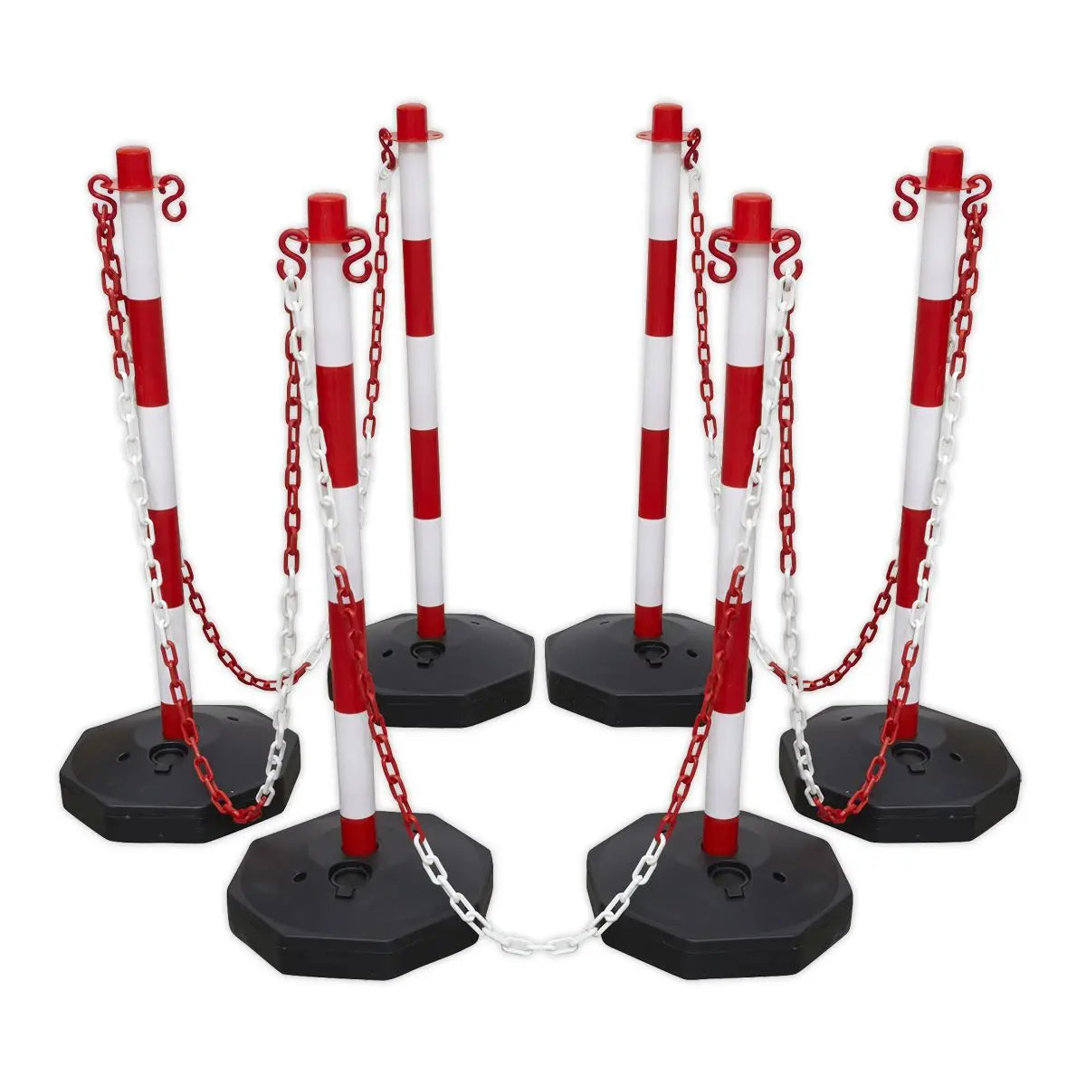 Sealey Red/White Post & Chain Kit 25m 