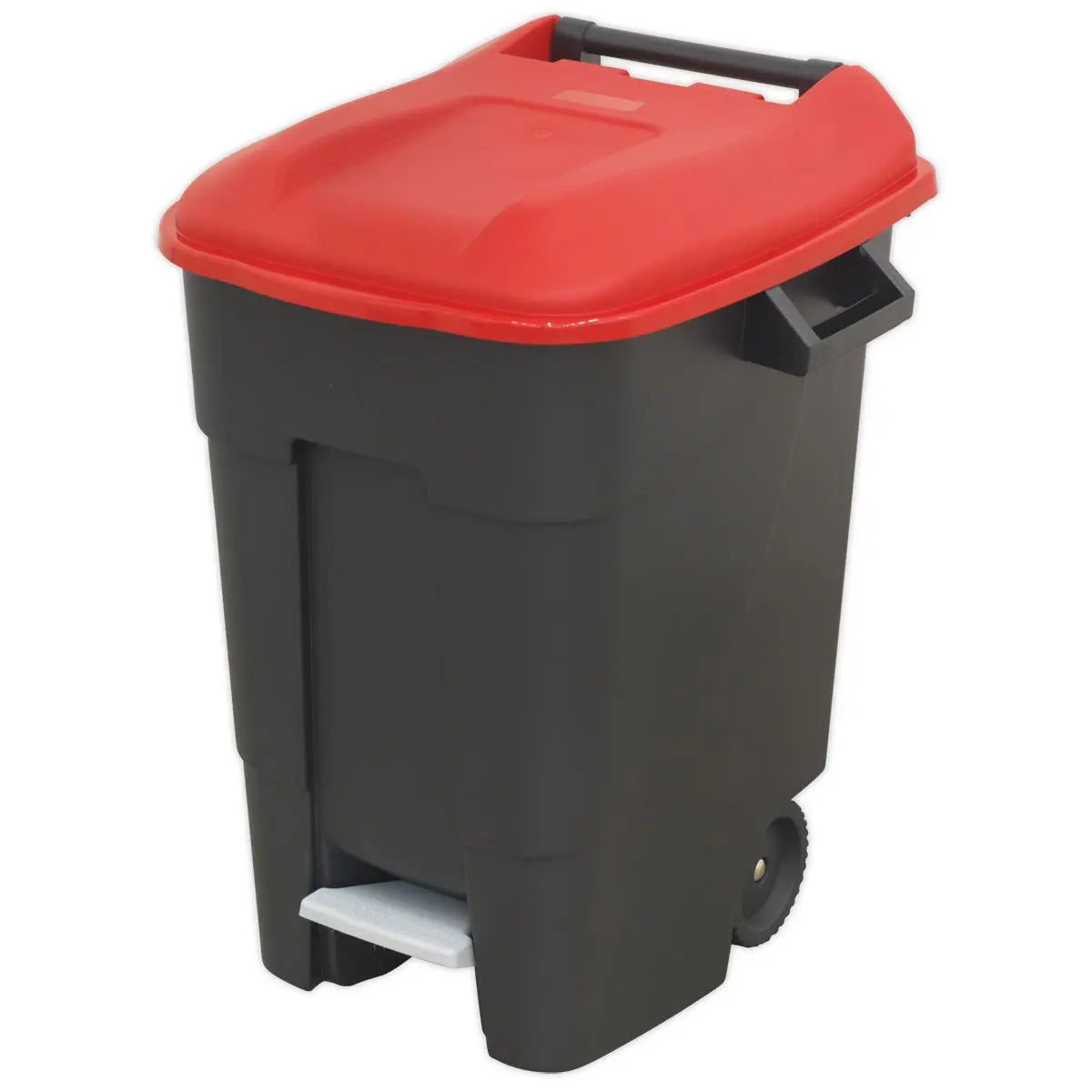 Sealey Refuse/Wheelie Bin with Foot Pedal 100L - Red 