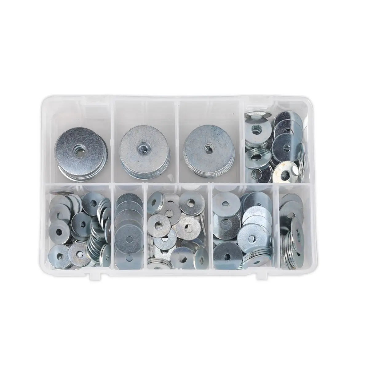 Sealey Repair Washer Assortment 240pc M5-M10 Metric Zinc Plated 