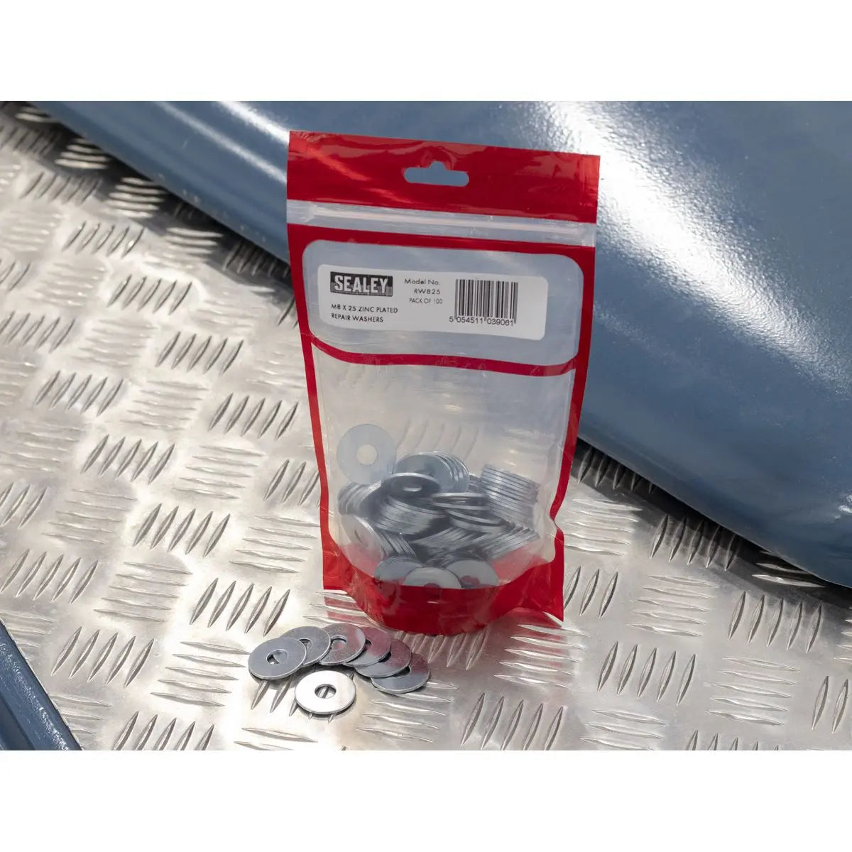 Sealey Repair Washer M8 x 25mm Zinc Plated Pack of 100 