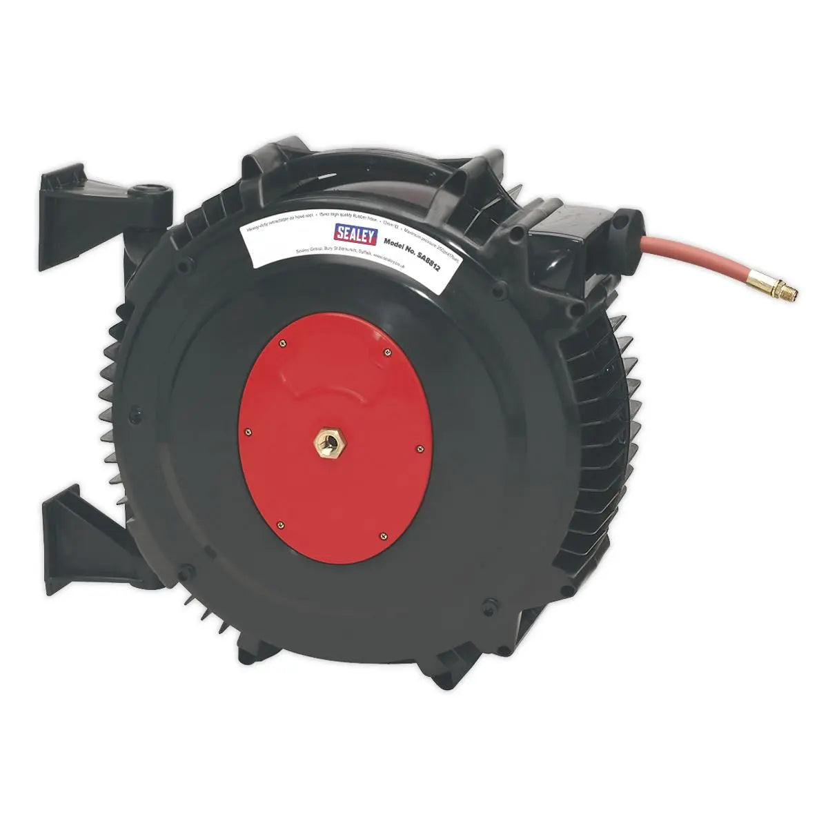 Sealey Retractable Air Hose Reel 15m Ø13mm ID Rubber Hose 
