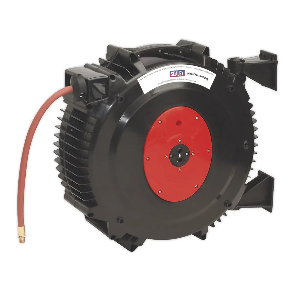 Sealey Retractable Air Hose Reel 15m Ø13mm ID Rubber Hose 
