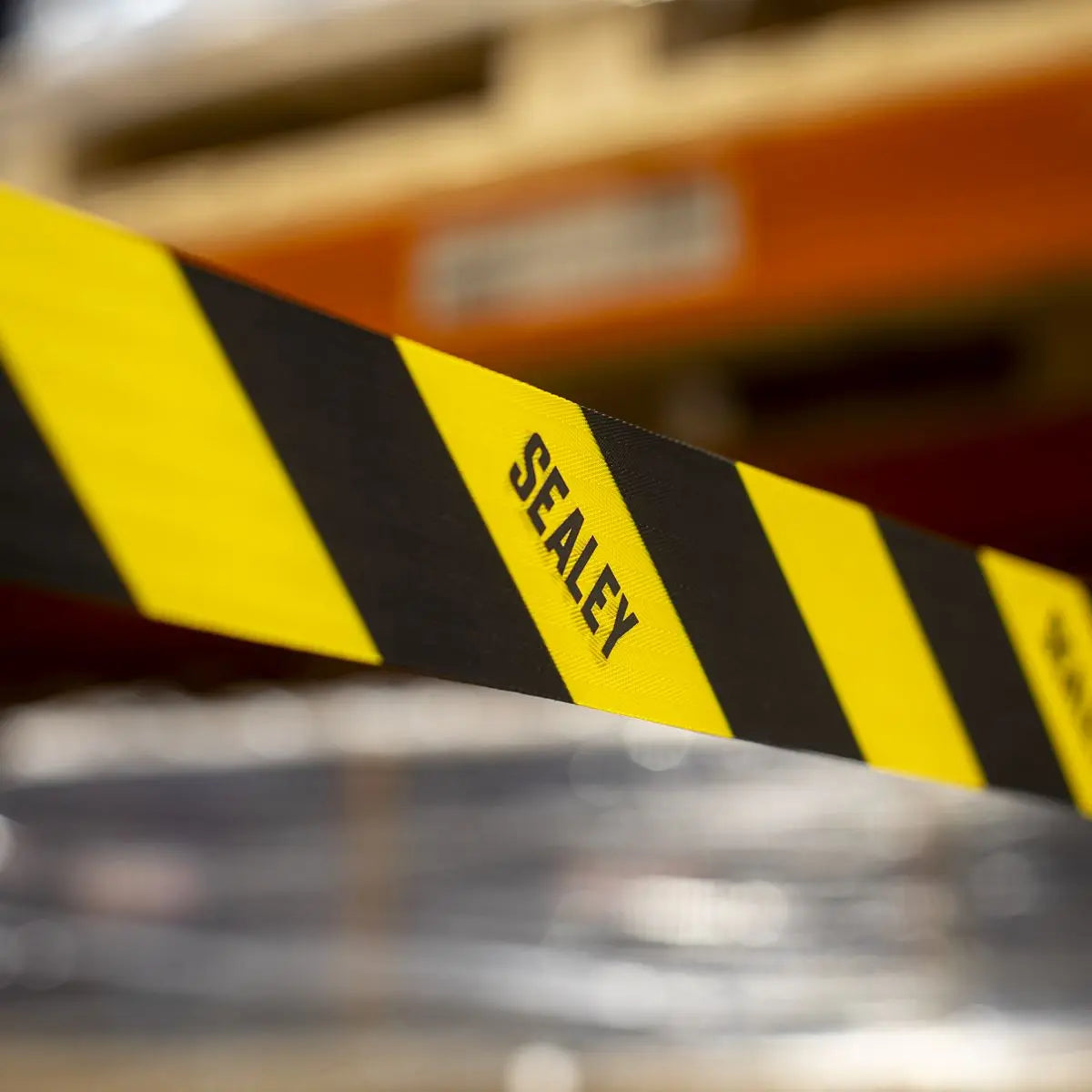 Sealey Retractable Safety Belt Barrier Post - Set of 2  White Rose Tools