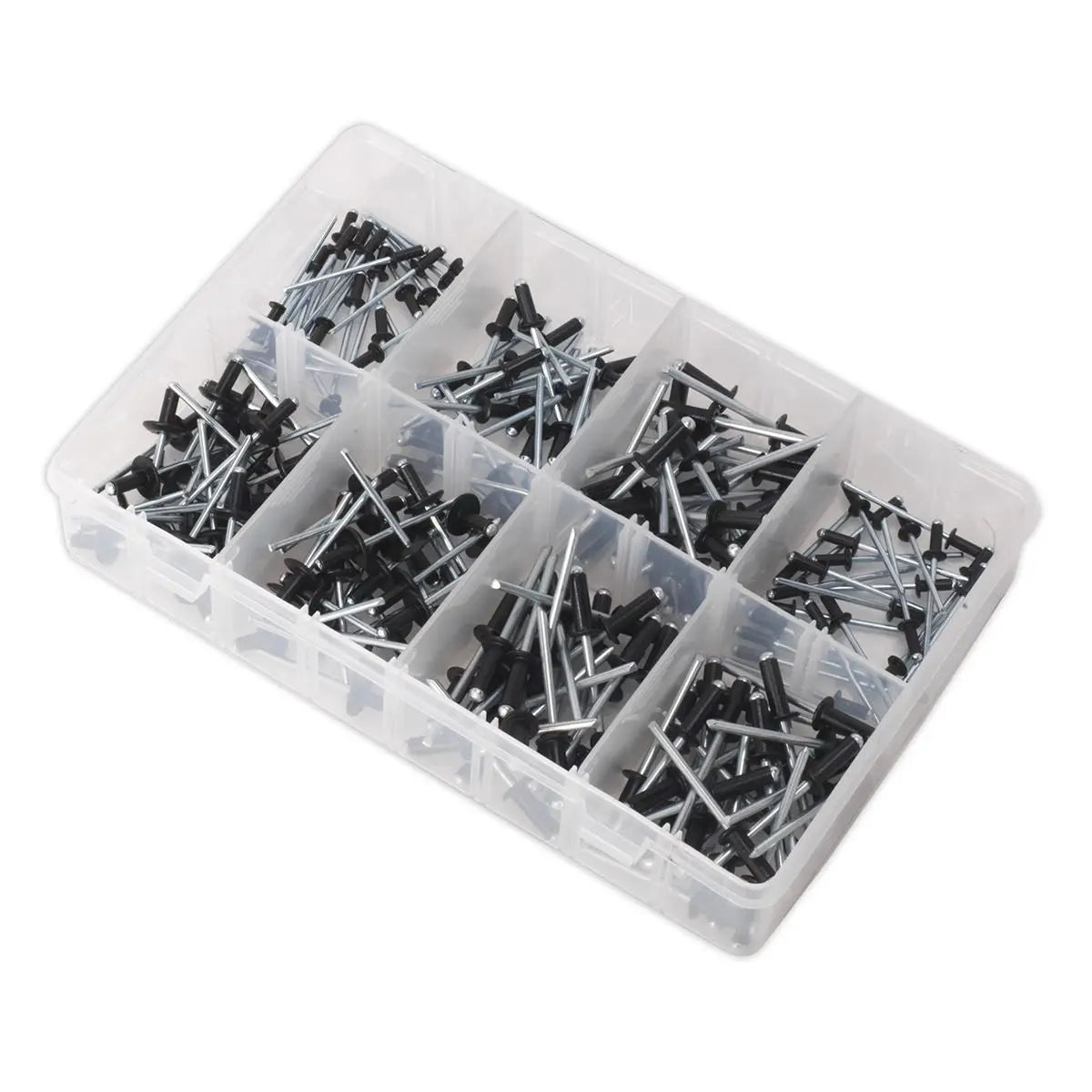 Sealey Rivet Assortment 200pc Black Anodised 