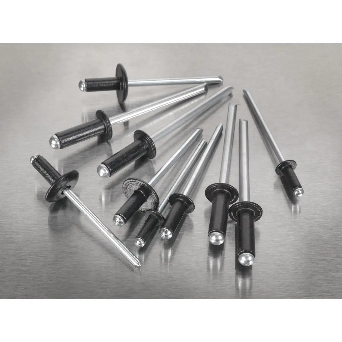 Sealey Rivet Assortment 200pc Black Anodised 