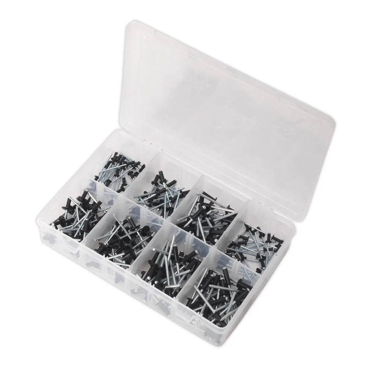 Sealey Rivet Assortment 200pc Black Anodised 