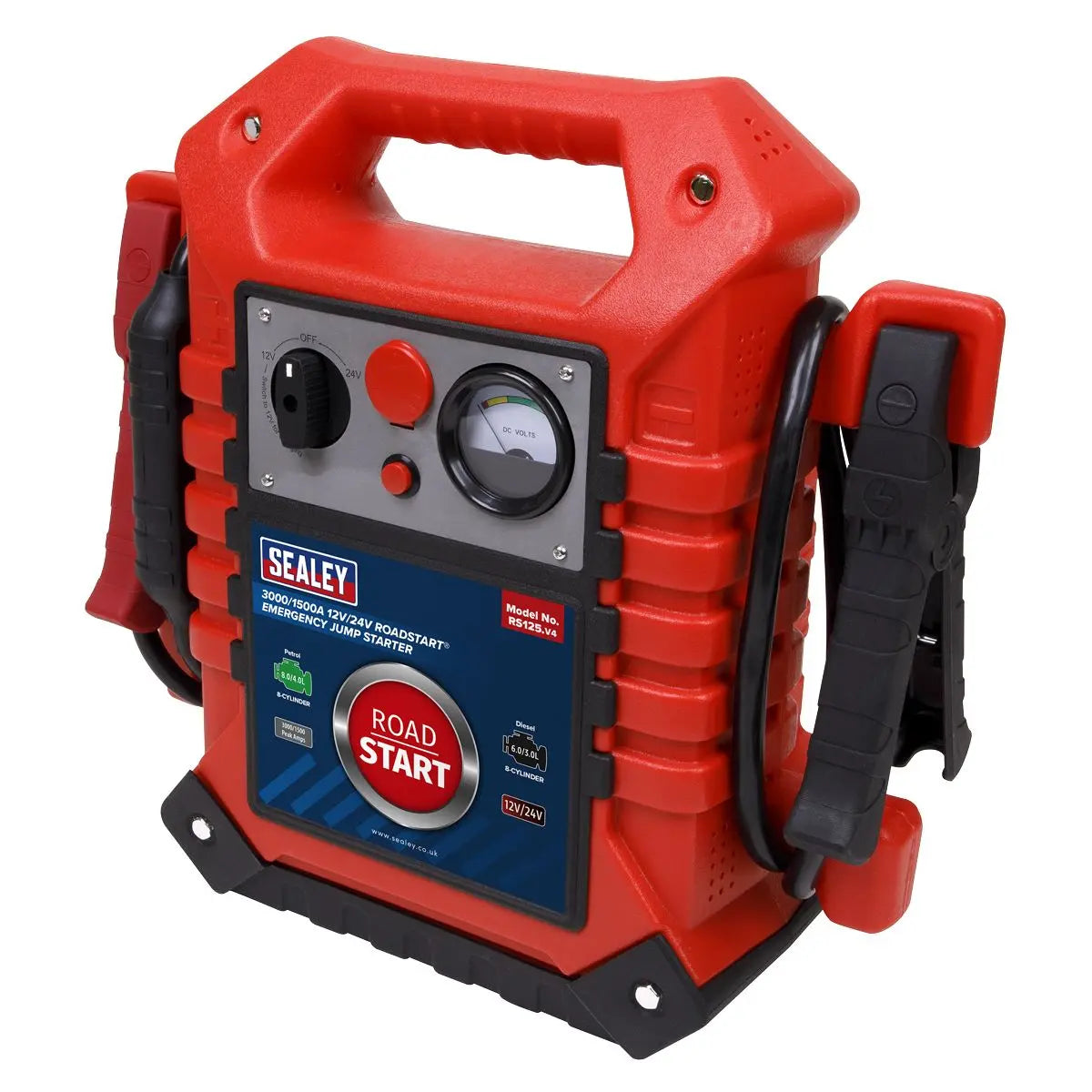 Sealey RoadStart® Emergency Jump Starter 12/24V 3000/1500 Peak Amps 