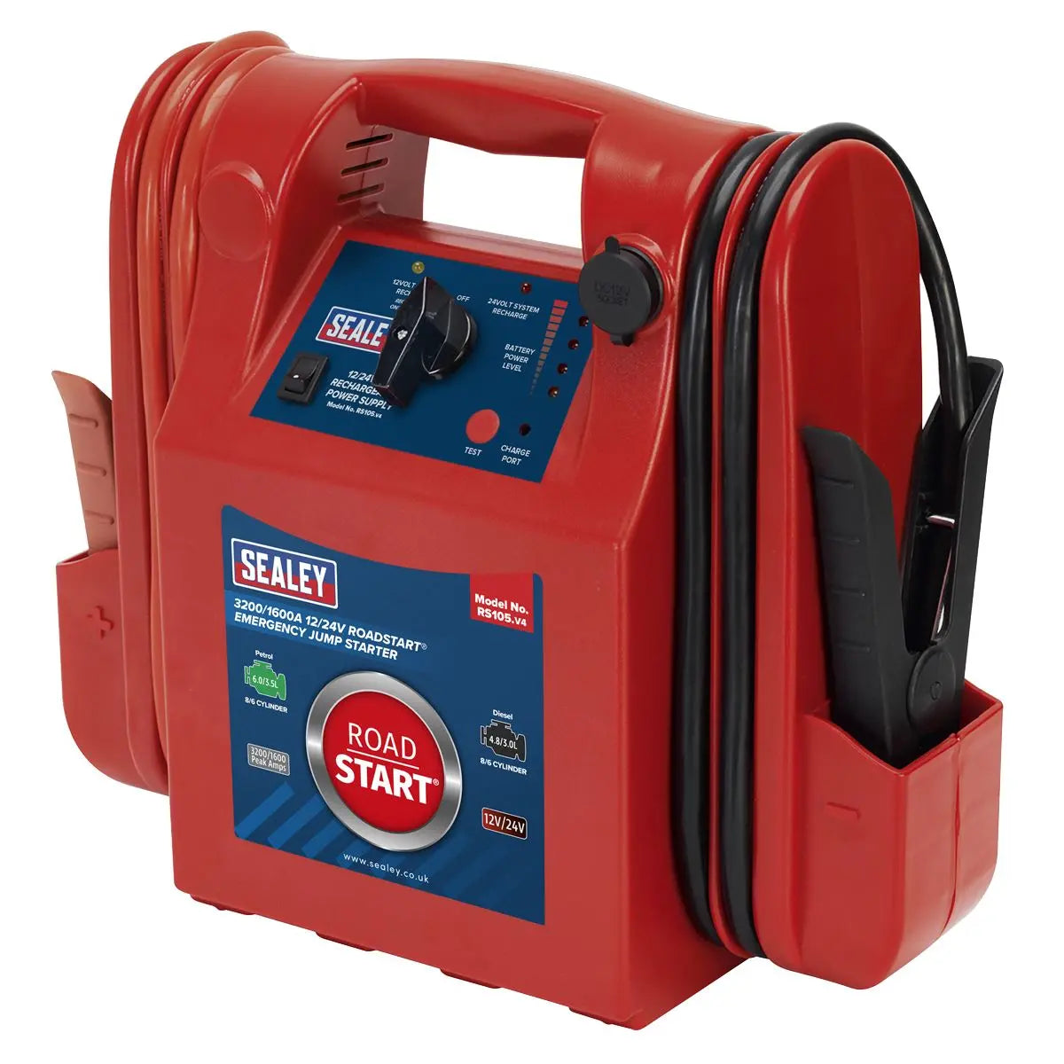 Sealey RoadStart® Emergency Jump Starter 12/24V 3200/1600 Peak Amps 