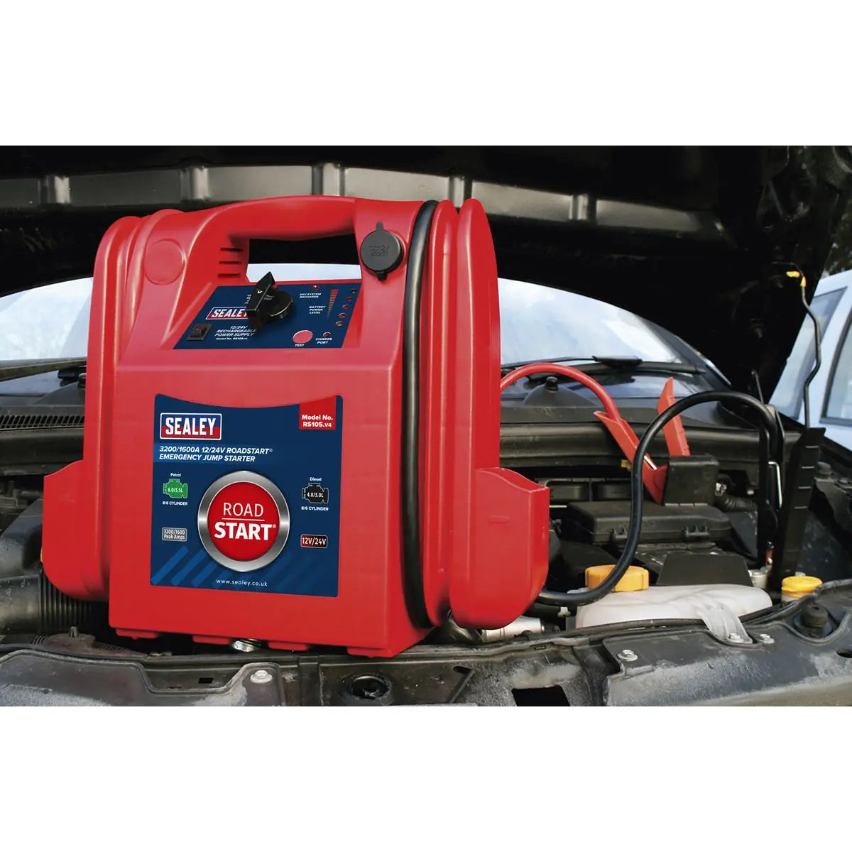 Sealey RoadStart® Emergency Jump Starter 12/24V 3200/1600 Peak Amps 