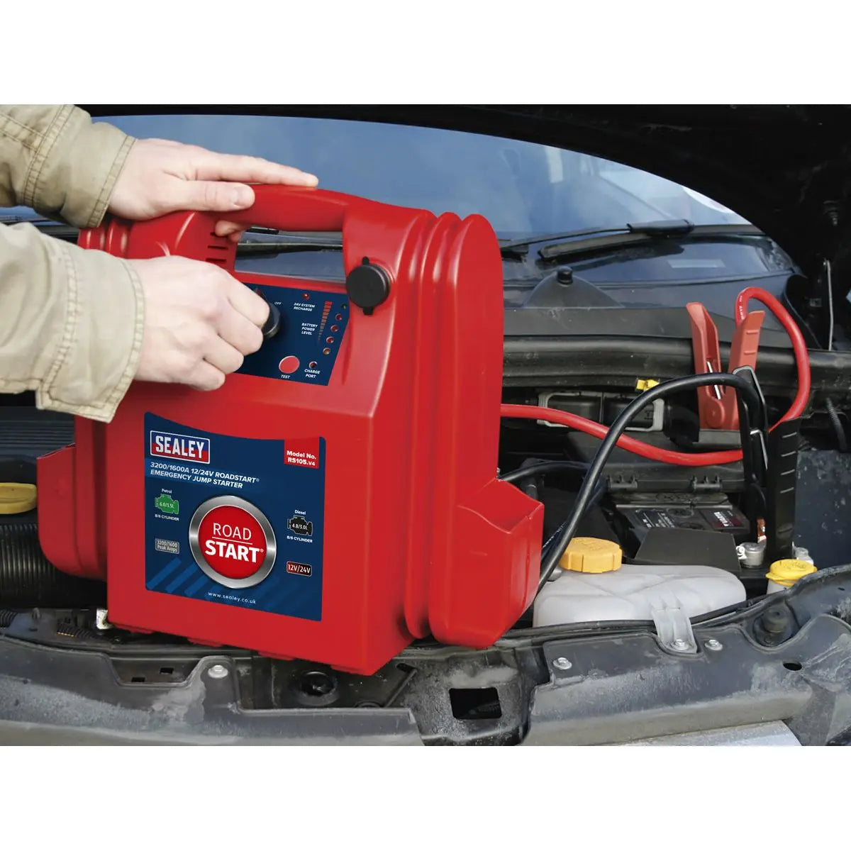 Sealey RoadStart® Emergency Jump Starter 12/24V 3200/1600 Peak Amps 