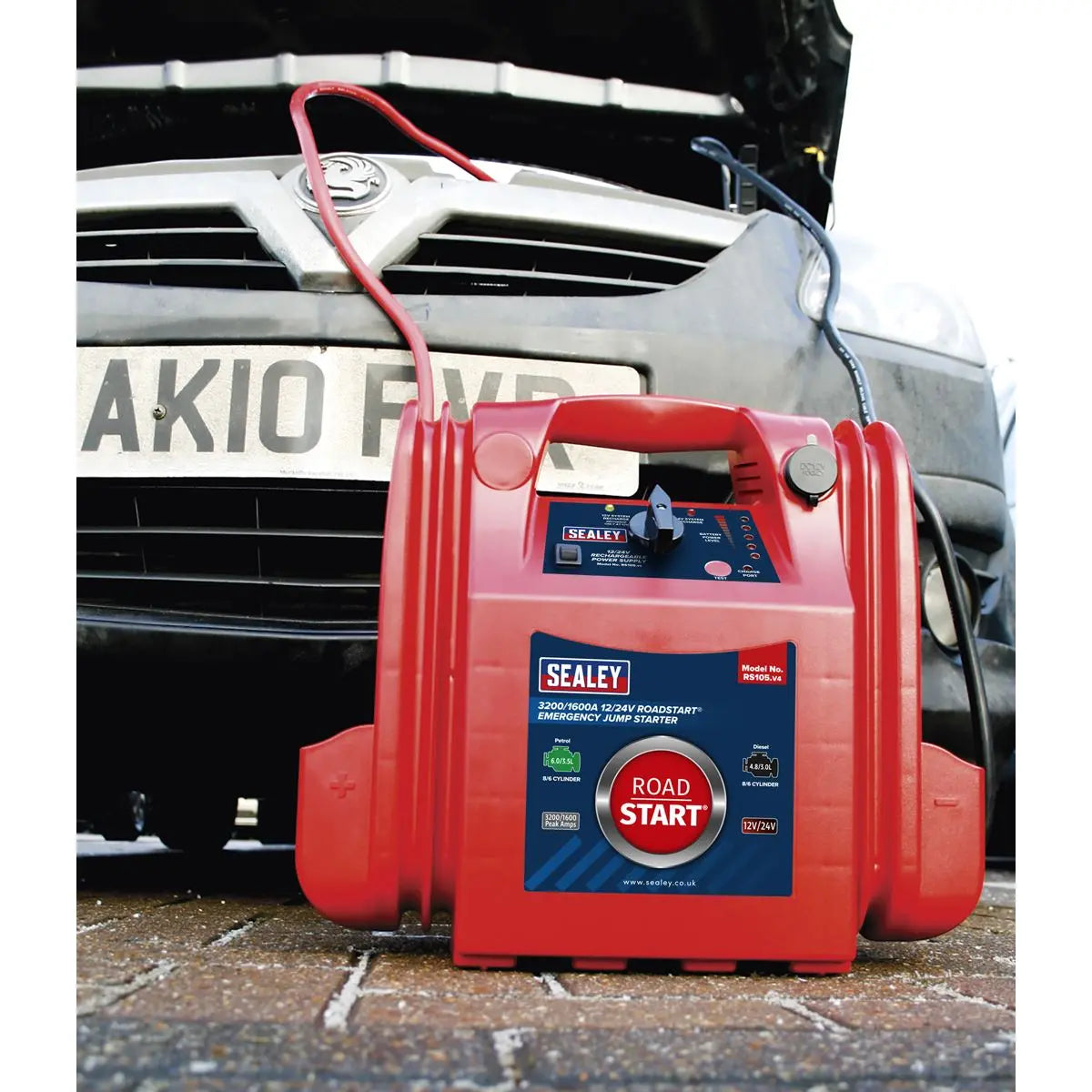 Sealey RoadStart® Emergency Jump Starter 12/24V 3200/1600 Peak Amps 