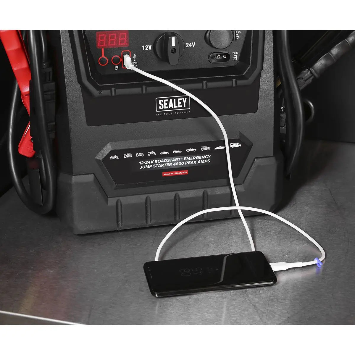 Sealey RoadStart® Emergency Jump Starter 12/24V 4600 Peak Amps - DEKRA Approved 