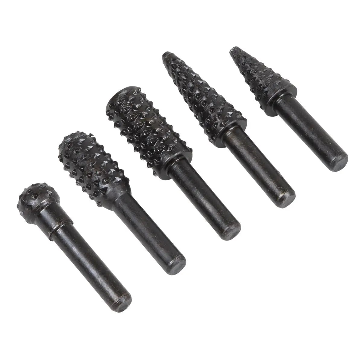 Sealey Rotary Burr Rasp Drill Bit Set 5pc  White Rose Tools