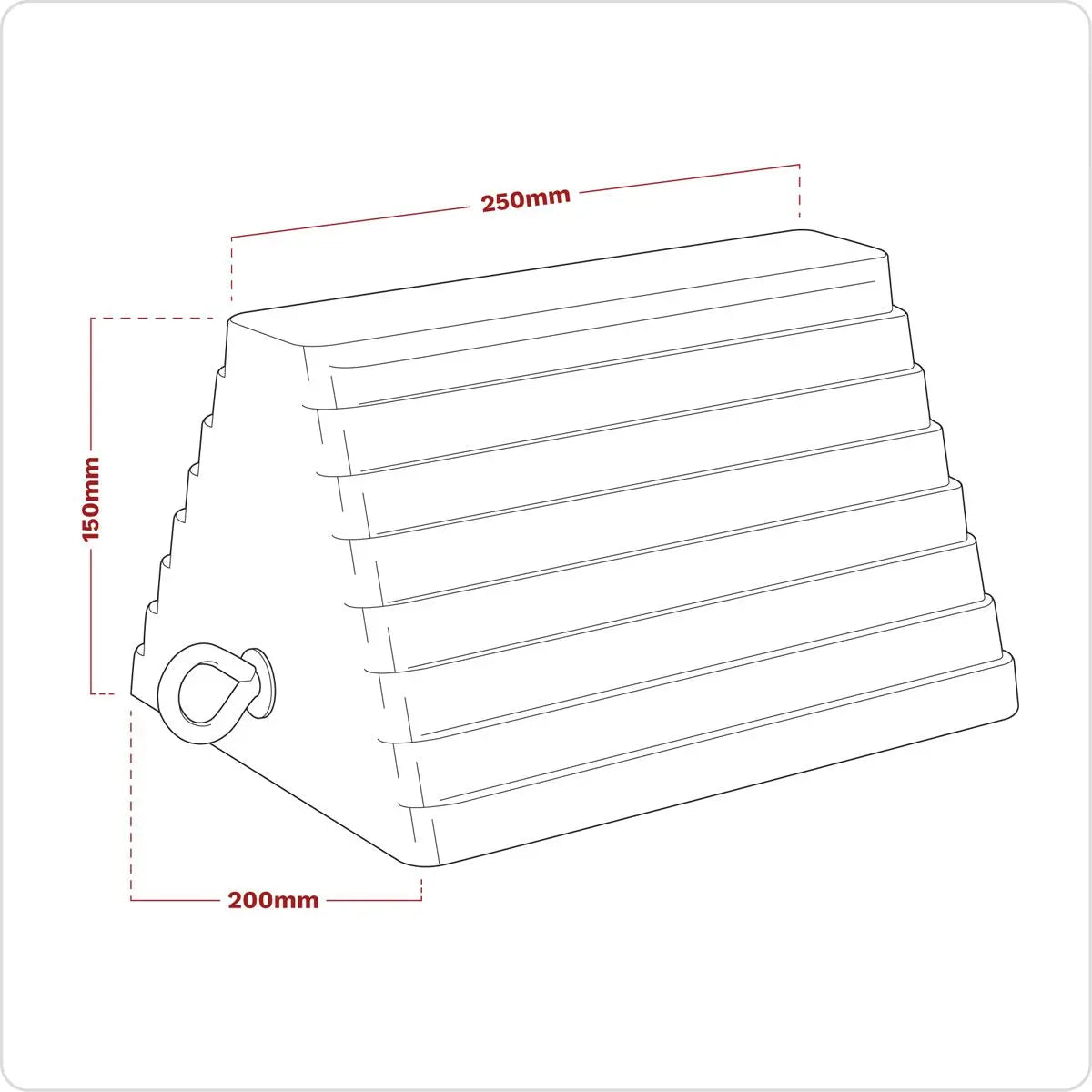 Sealey Rubber Wheel Chock 3.8kg - Single 