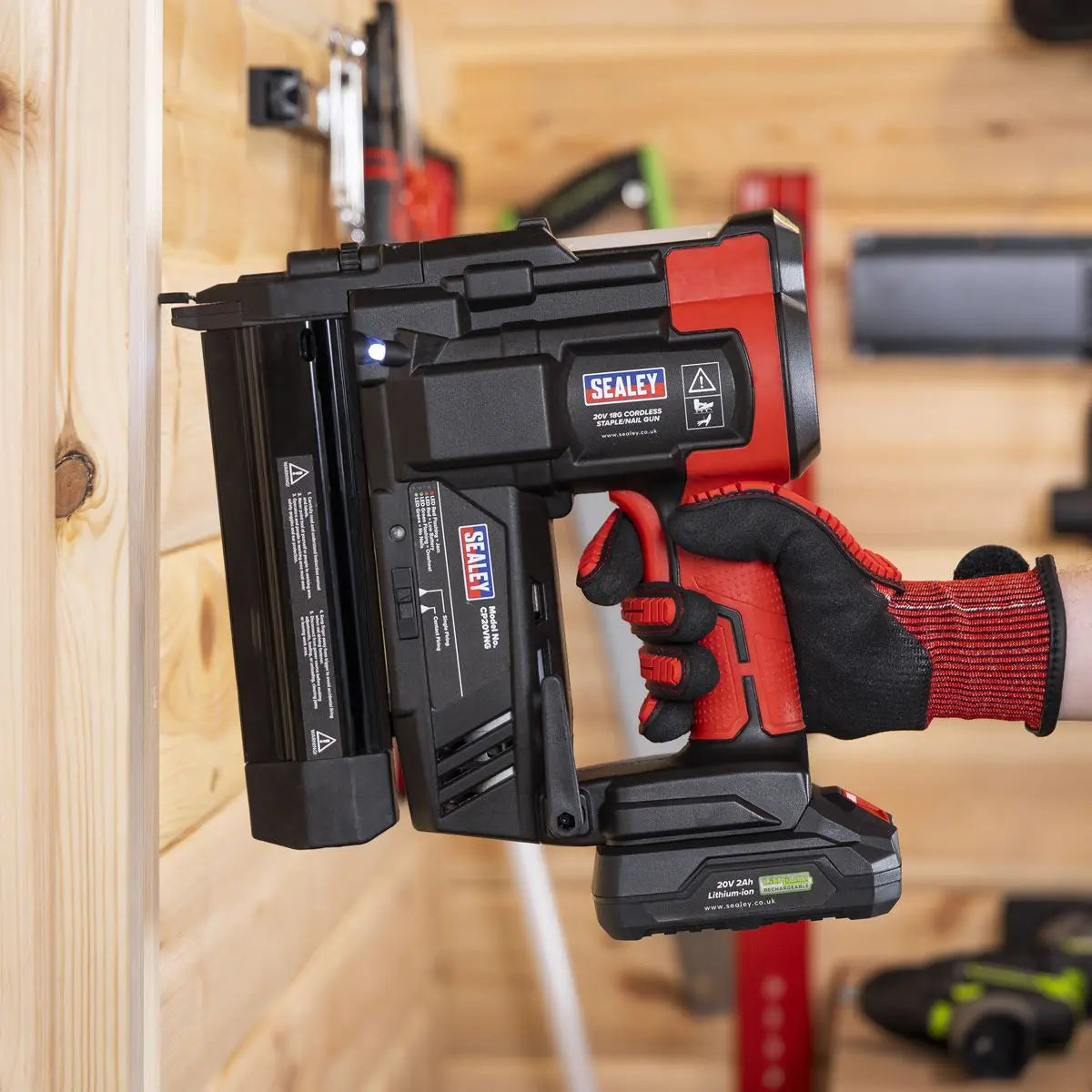 Sealey SV20 Series 18G Cordless Nail/Staple Gun 20V - Body Only - White Rose Tools