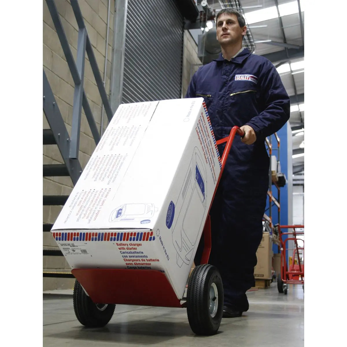 Sealey Sack Truck with Pneumatic Tyres 200kg Capacity  White Rose Tools
