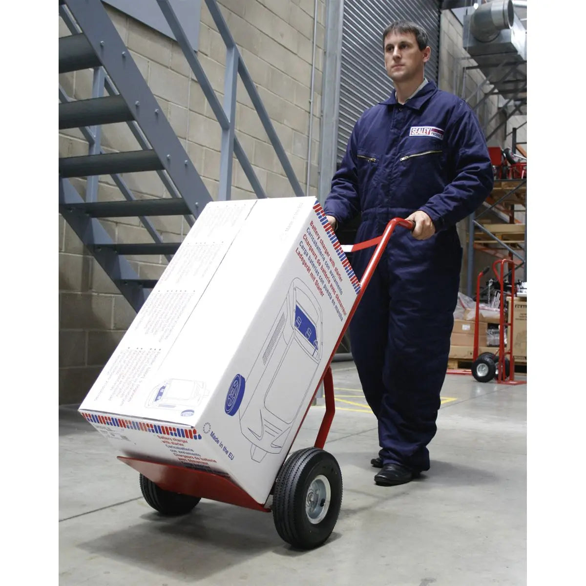 Sealey Sack Truck with Pneumatic Tyres 200kg Capacity  White Rose Tools