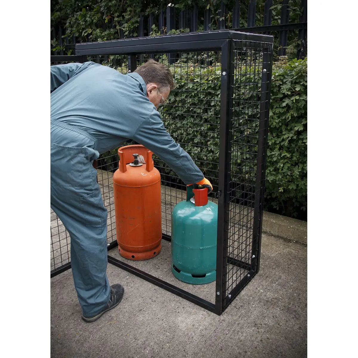 Sealey Safety Cage - 2 x 47kg Gas Cylinders 