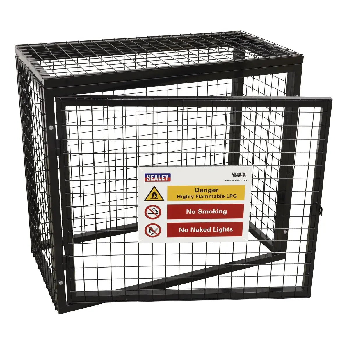 Sealey Safety Cage - 3 x 19kg Gas Cylinders 
