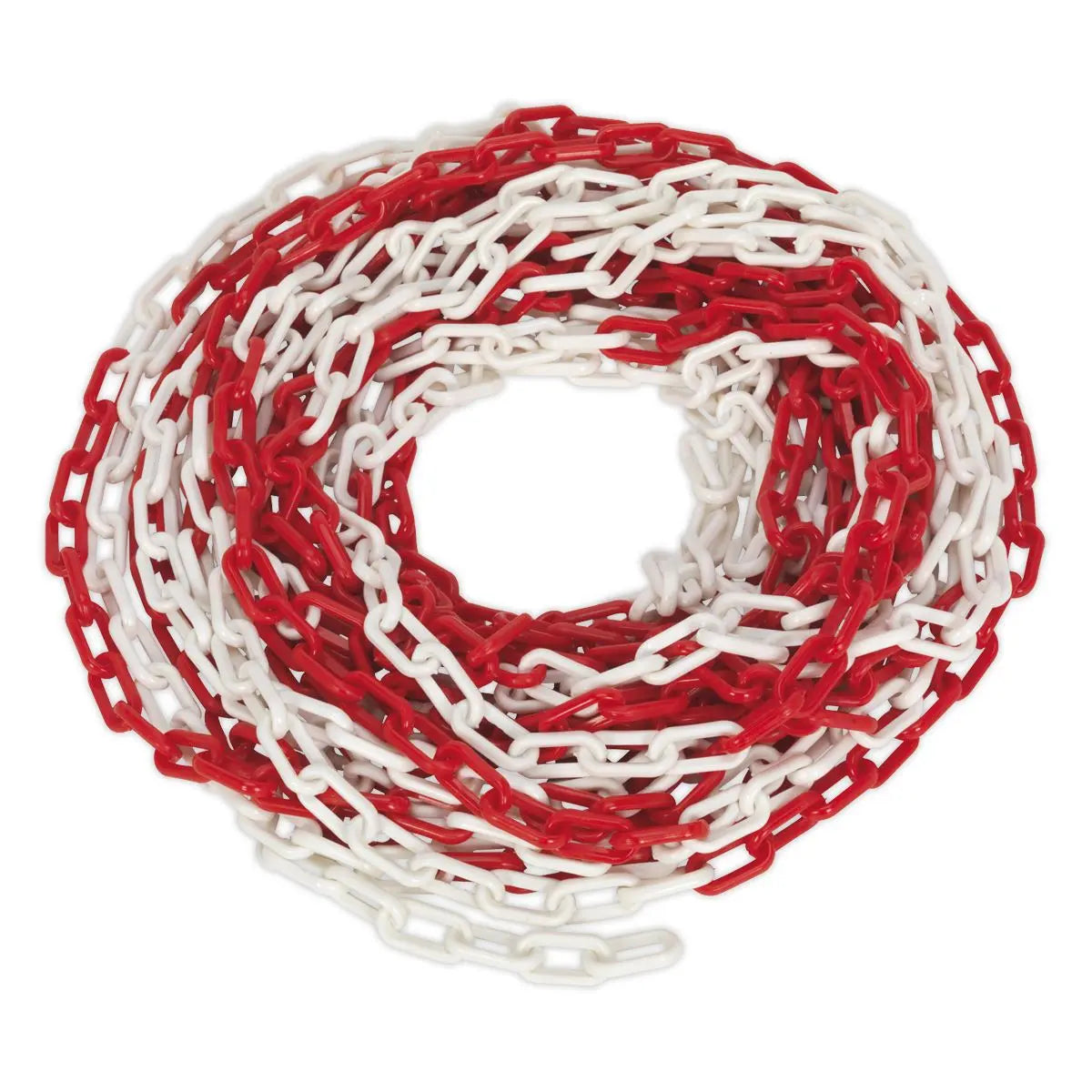 Sealey Safety Chain Red/White 25m x 6mm 