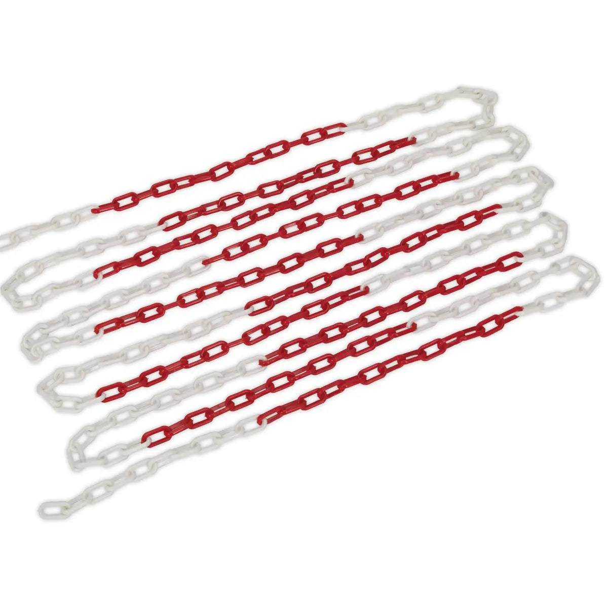 Sealey Safety Chain Red/White 25m x 6mm 