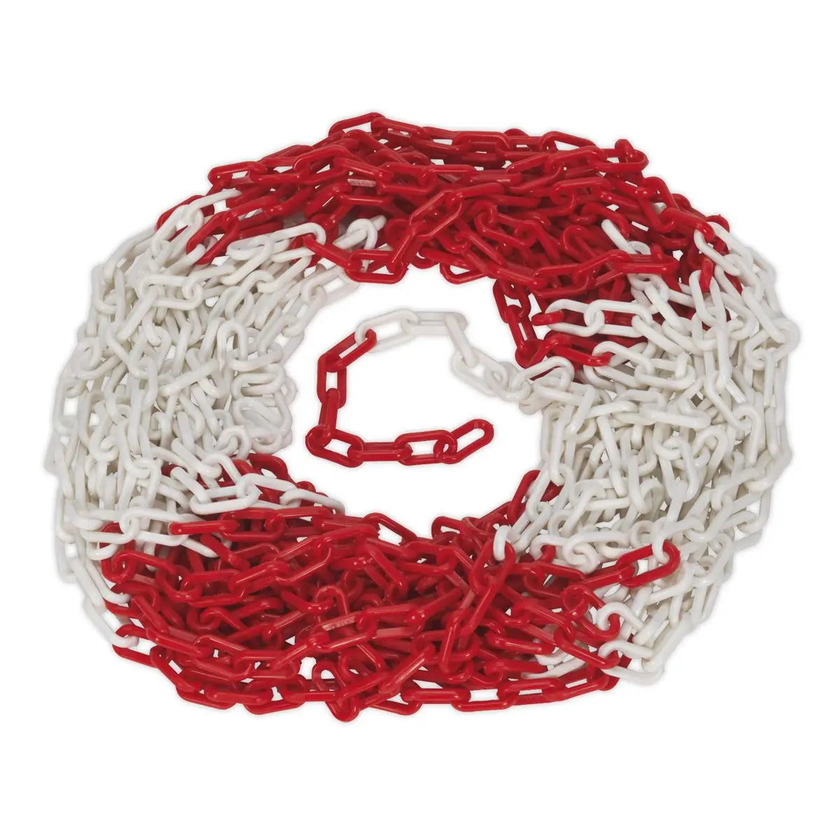 Sealey Safety Chain Red/White 25m x 6mm 