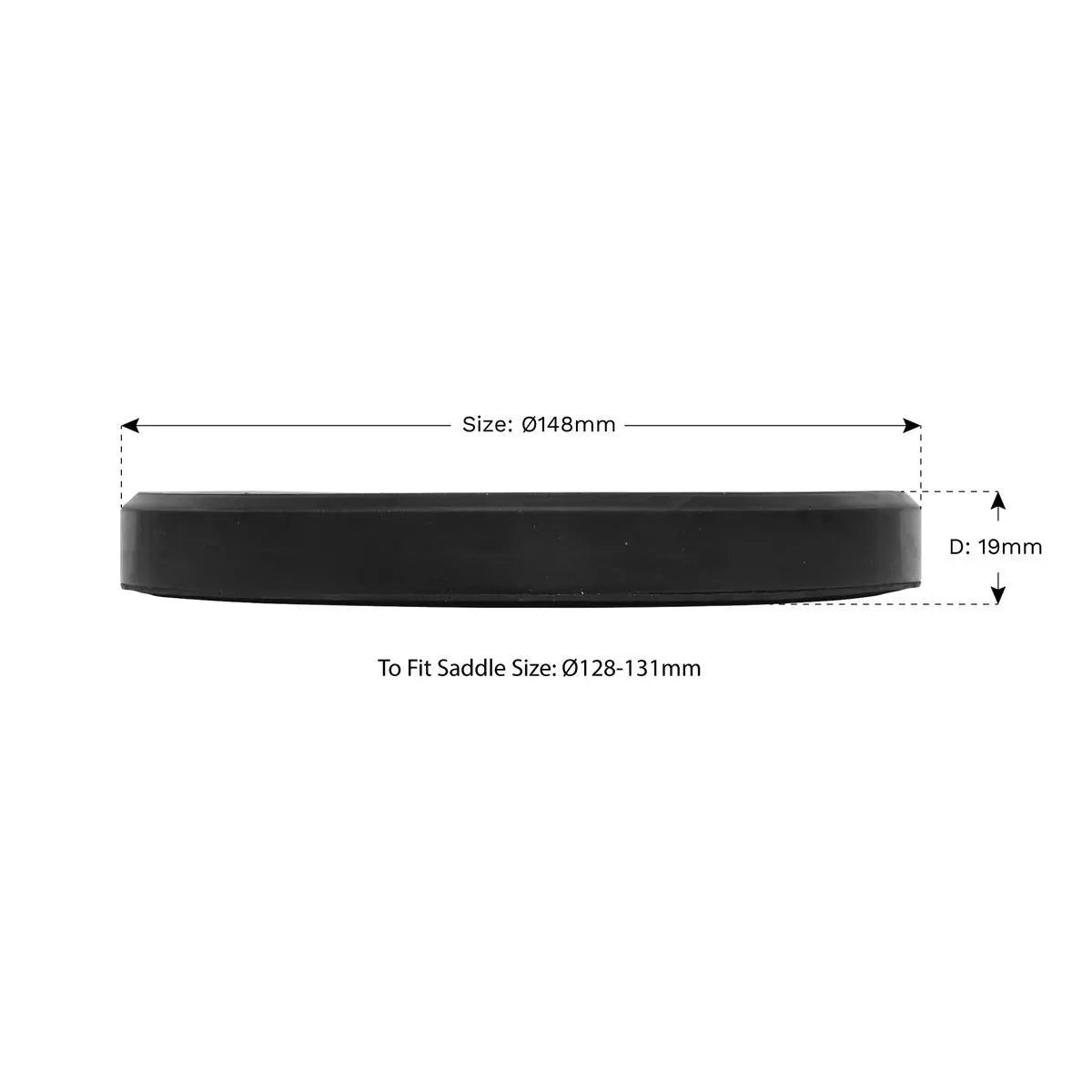 Sealey Safety Rubber Trolley Jack Pad Type A To Fit 128-131mm Saddle 