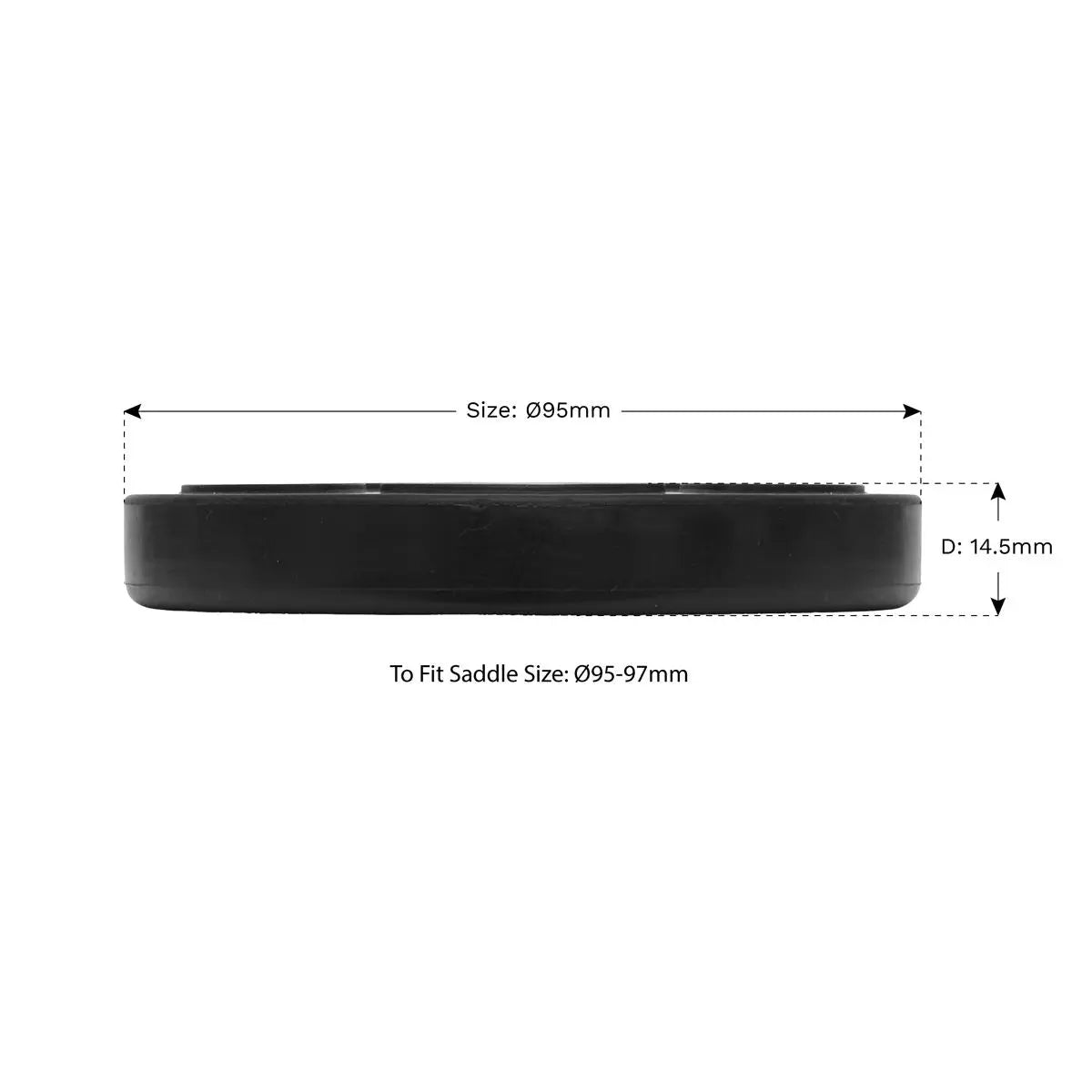Sealey Safety Rubber Trolley Jack Pad Type B To Fit 95-97mm Saddle 