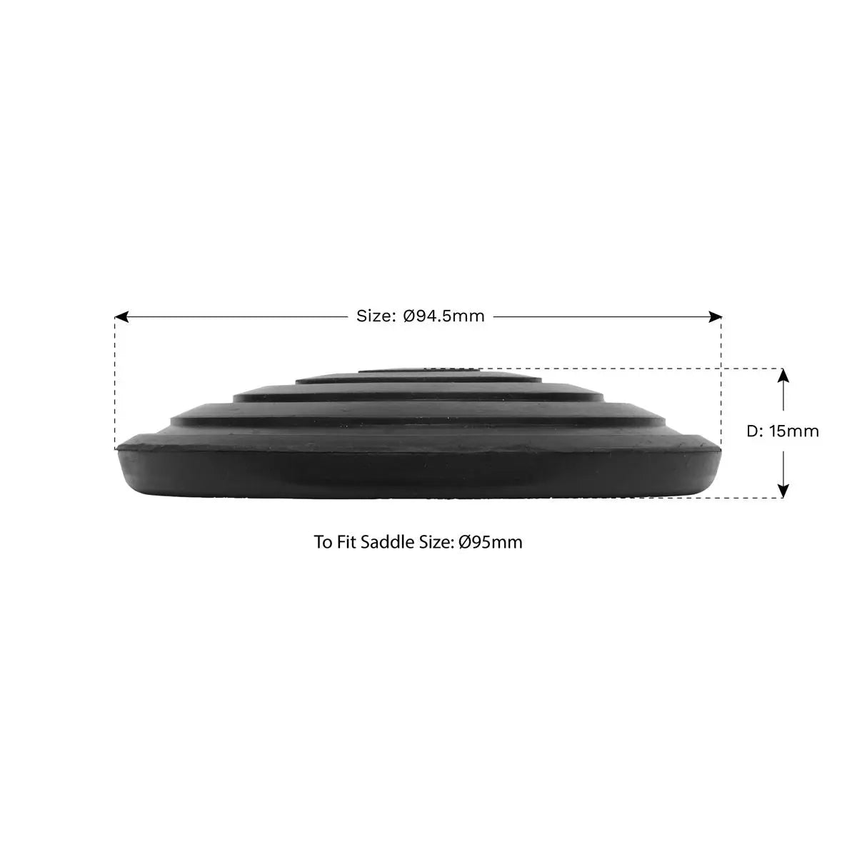 Sealey Safety Rubber Trolley Jack Pad Type C To Fit 95mm Saddle 
