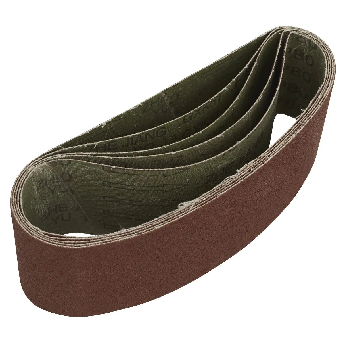 Sealey Sanding Belt 76 x 457mm 80Grit Pack of 5  White Rose Tools