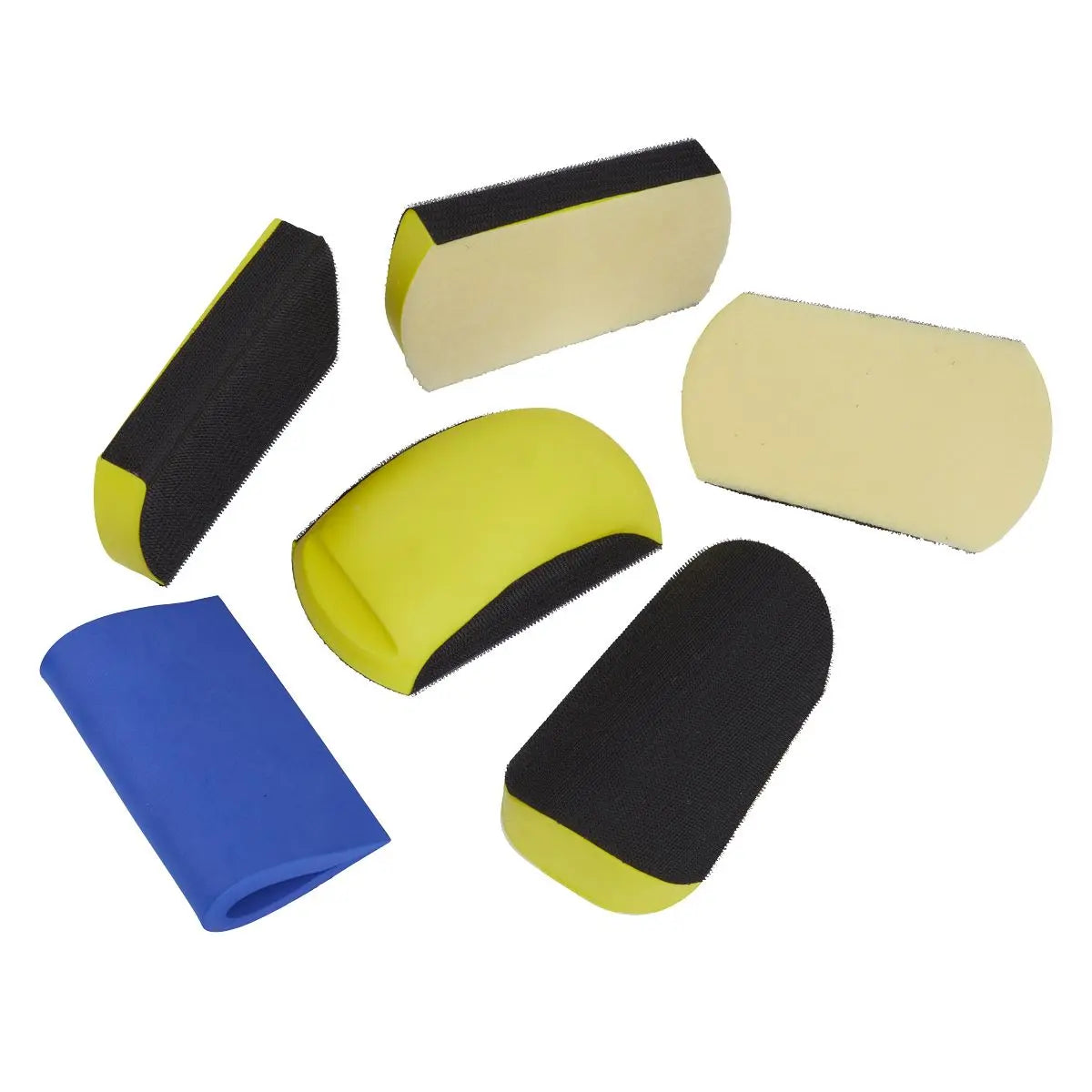 Sealey Sanding Block Hook-and-Loop Kit 6pc 