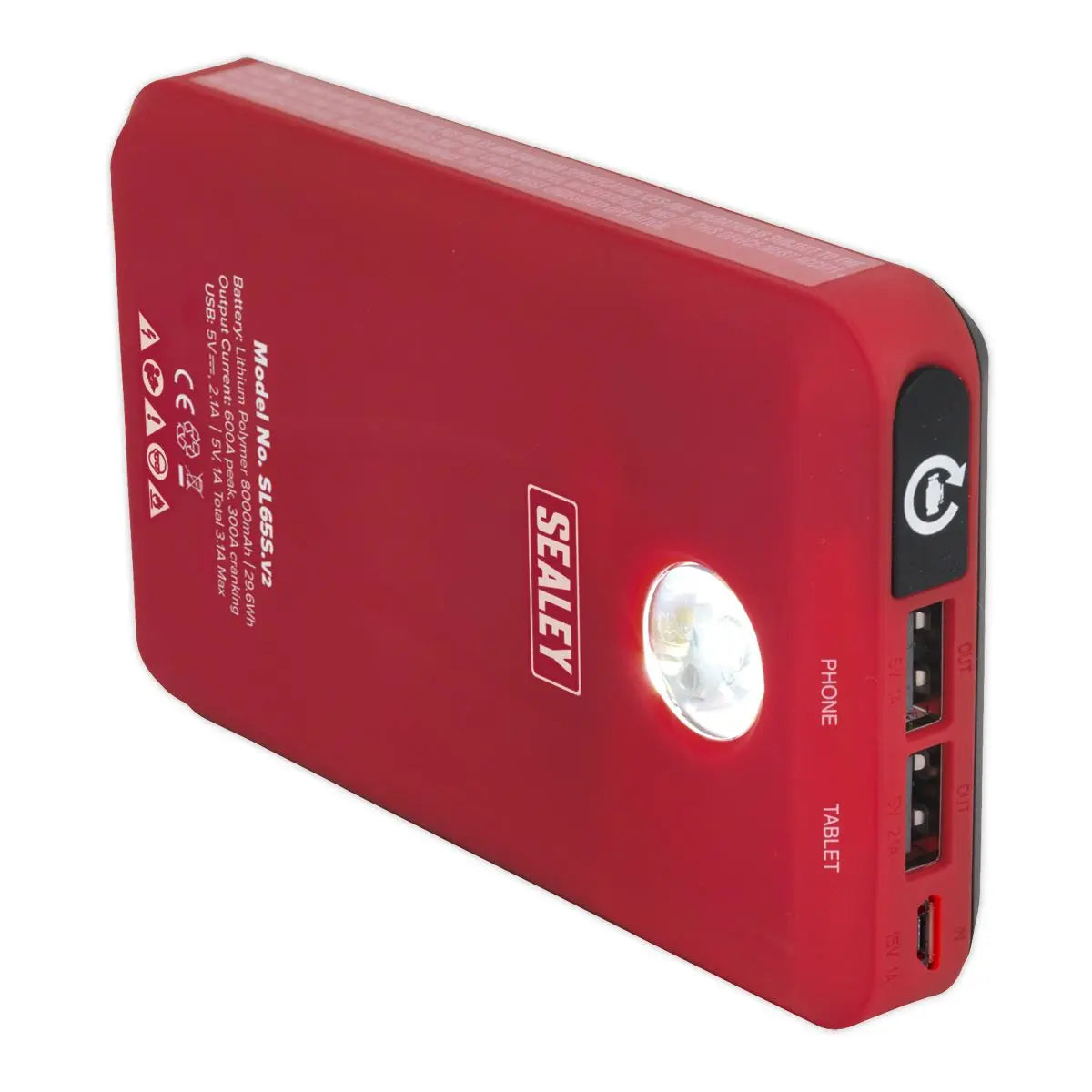 Sealey Schumacher 400A Lithium-Ion (LICOO2) Jump Starter Power Pack Compact 