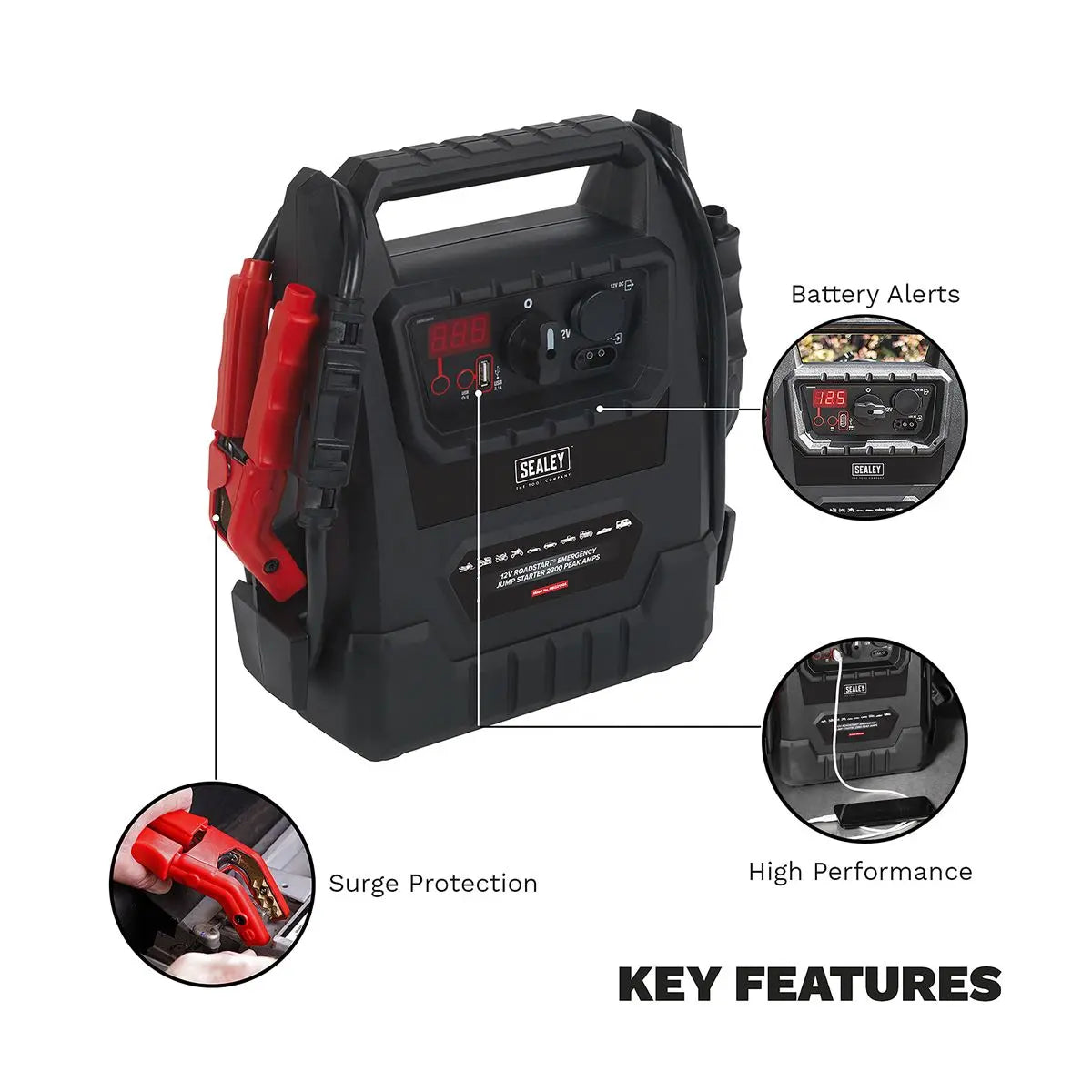 Sealey Schumacher RoadStart Emergency Jump Starter 12V 2300 Peak Amps DEKRA Approved 