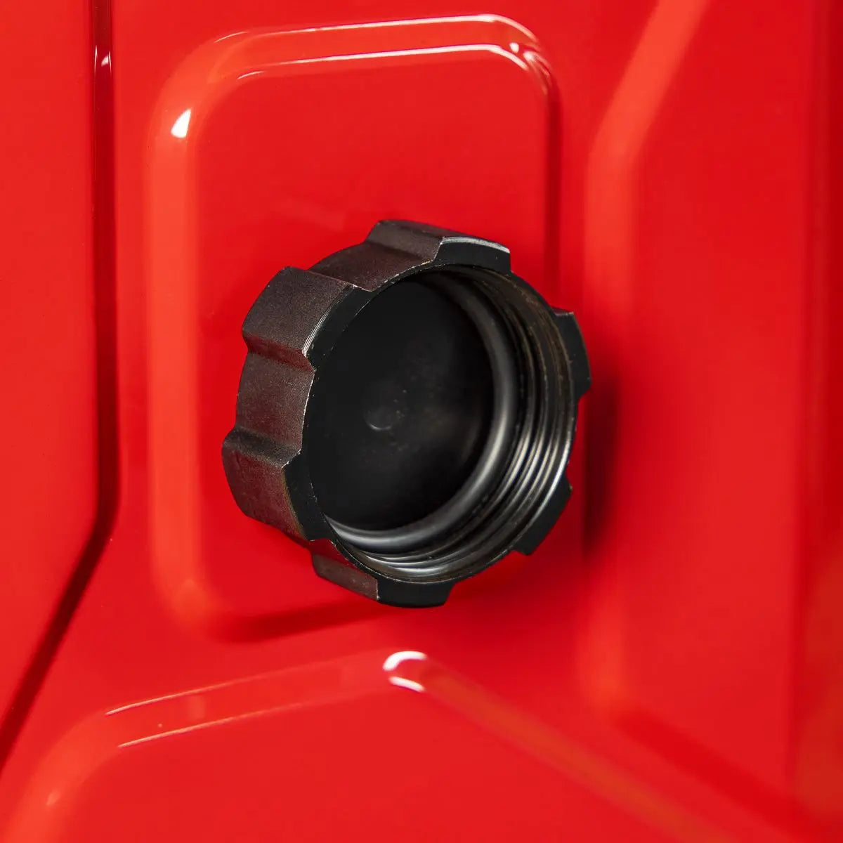 Sealey Screw Cap Metal Jerry Can 20L - Red  White Rose Tools