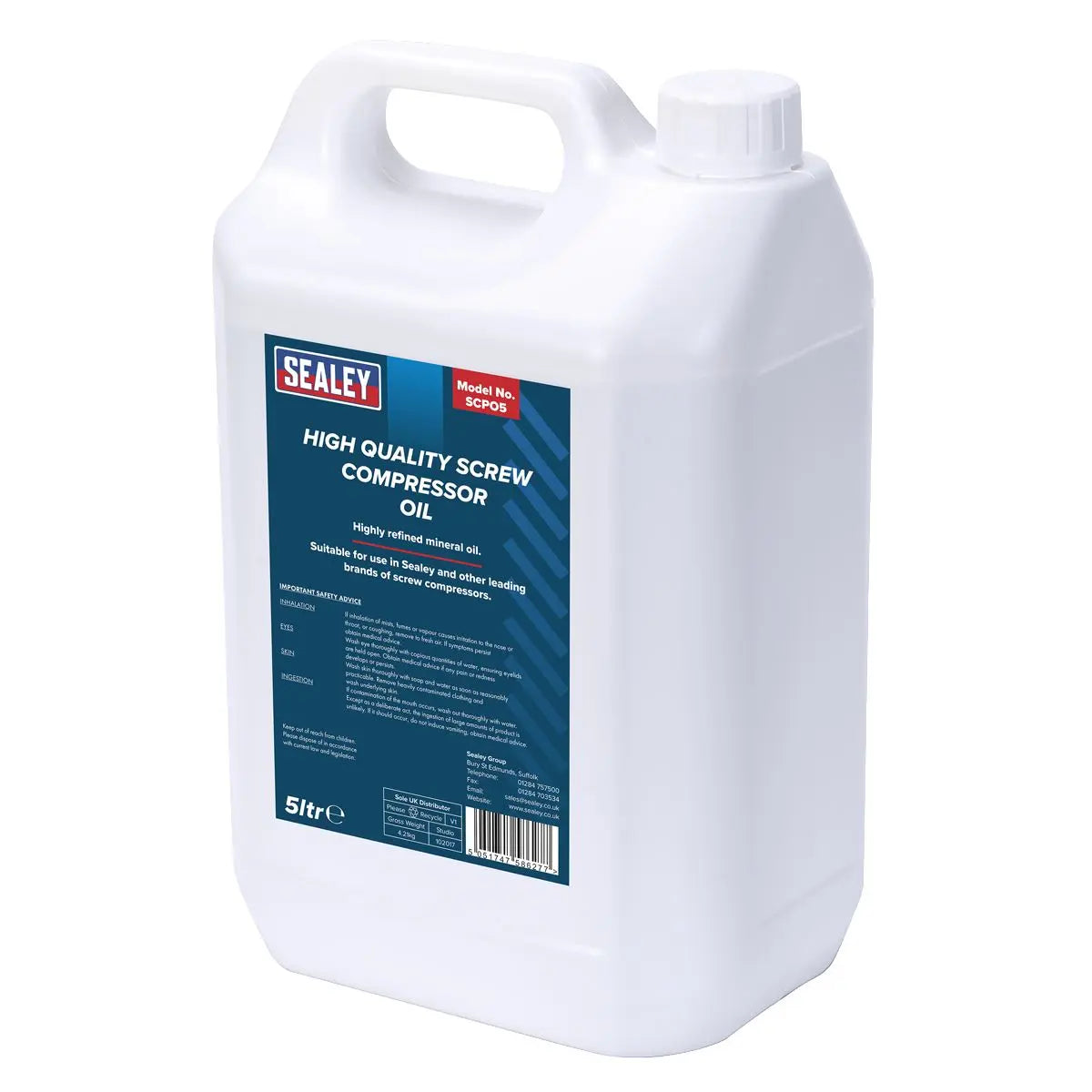 Sealey Screw Compressor Oil 5L 